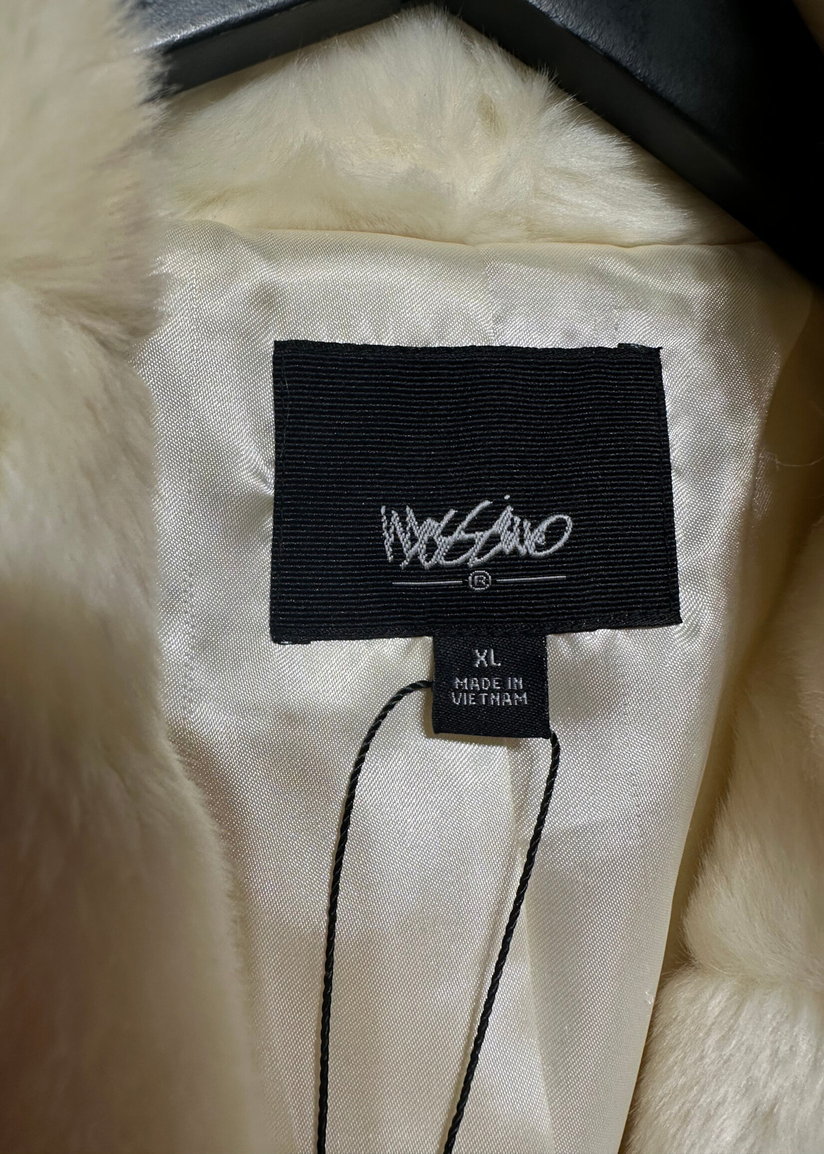 MOSSIMO WHITE FUR JACKET FEM XL