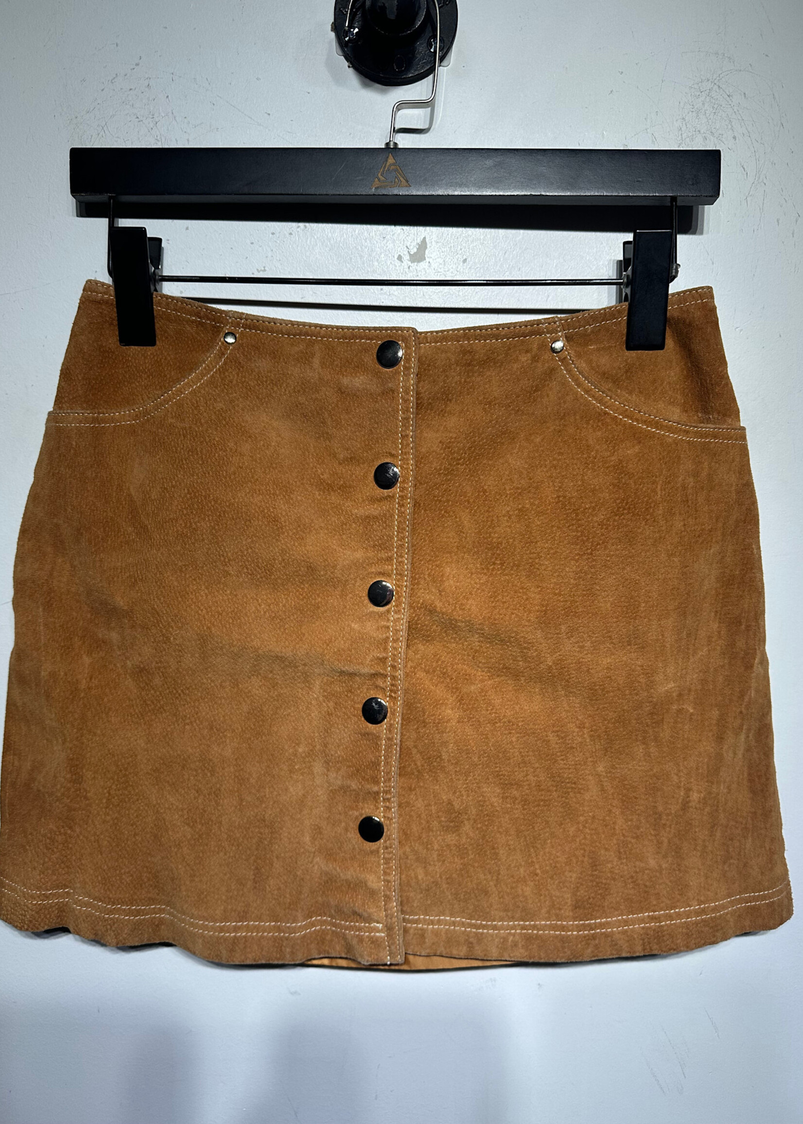 Forever 21 Y2k Tan Leather Skirt 27