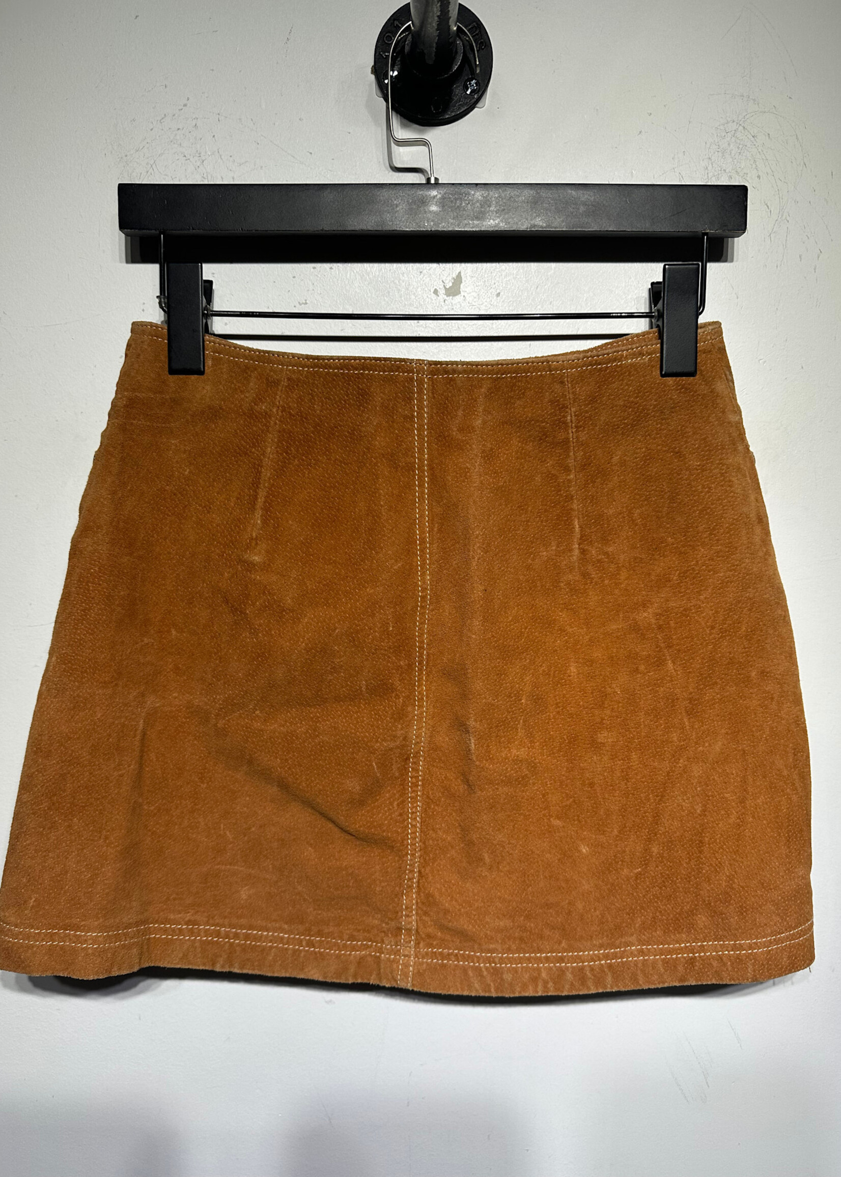 Forever 21 Y2k Tan Leather Skirt 27