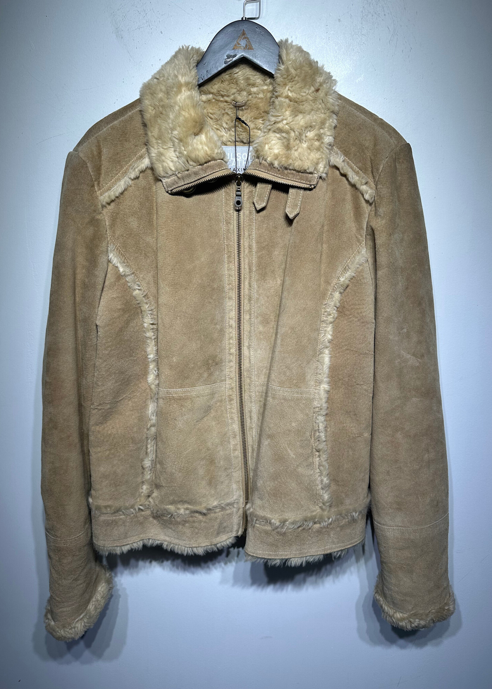 WILSON LEATHER BEIGE SUEDE JACKET FEM L