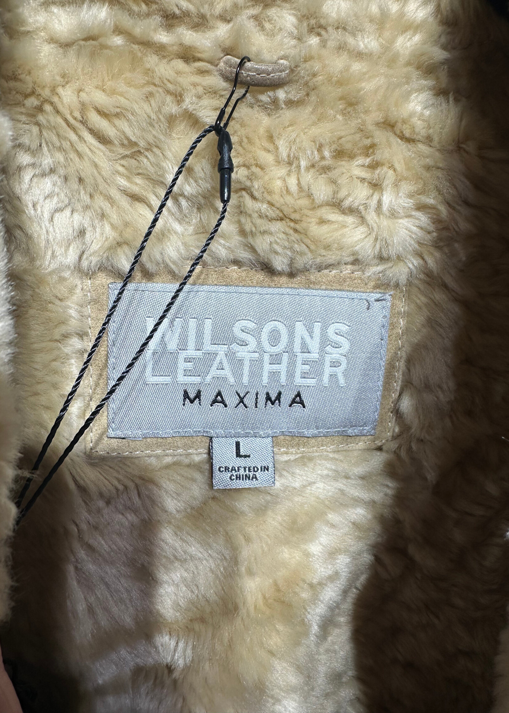 WILSON LEATHER BEIGE SUEDE JACKET FEM L