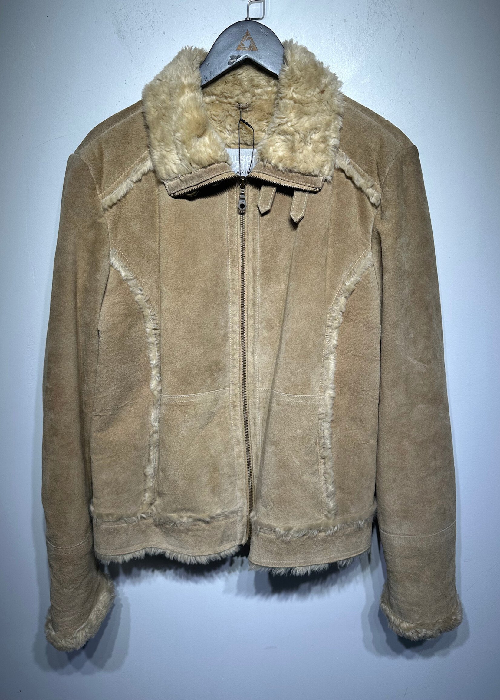 WILSON LEATHER BEIGE SUEDE JACKET FEM L
