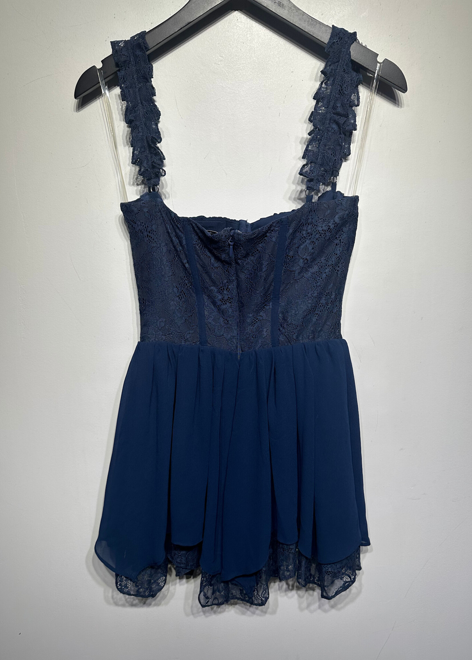 Mistress Rocks Navy Blue Corset Dress S