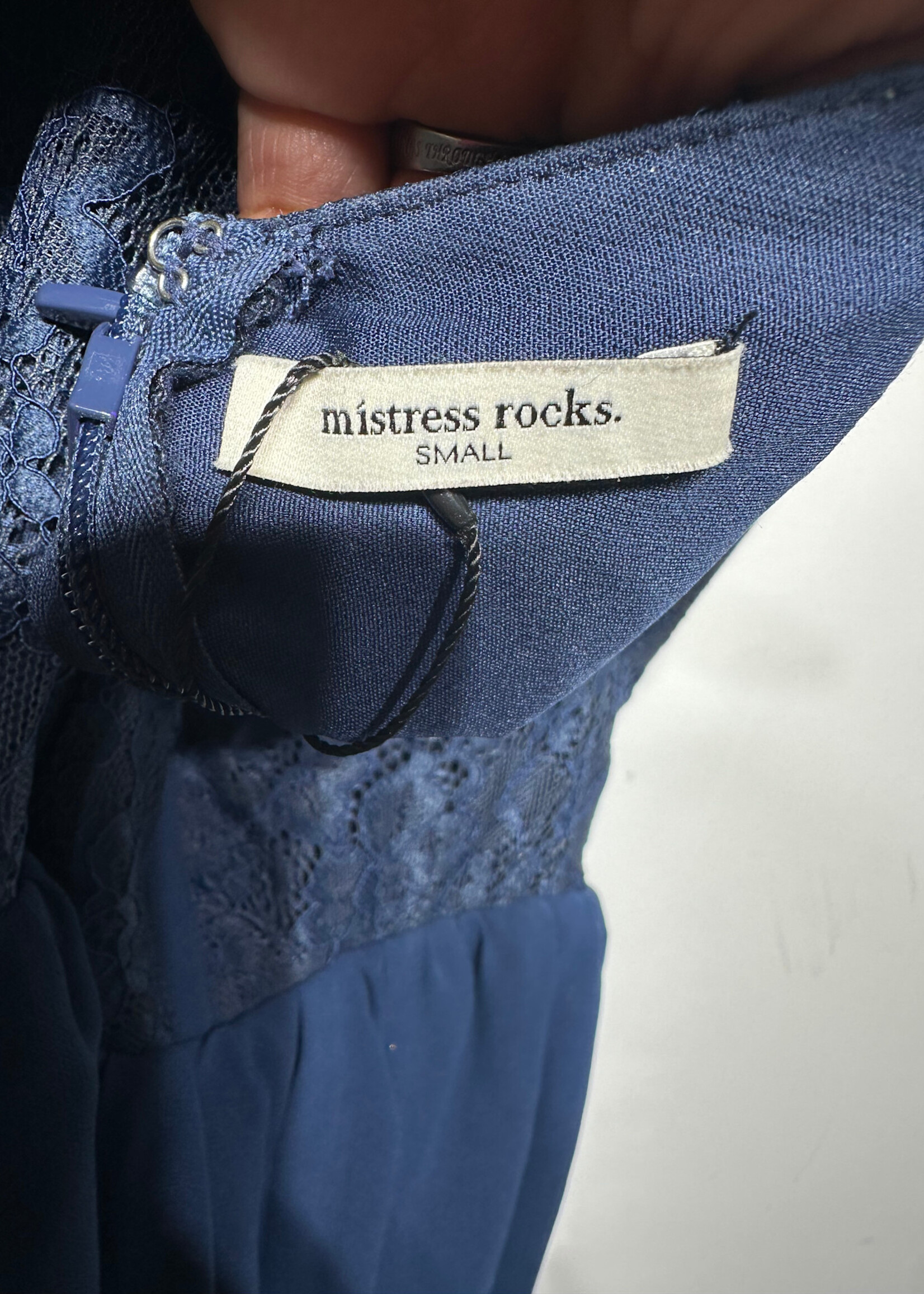 Mistress Rocks Navy Blue Corset Dress S