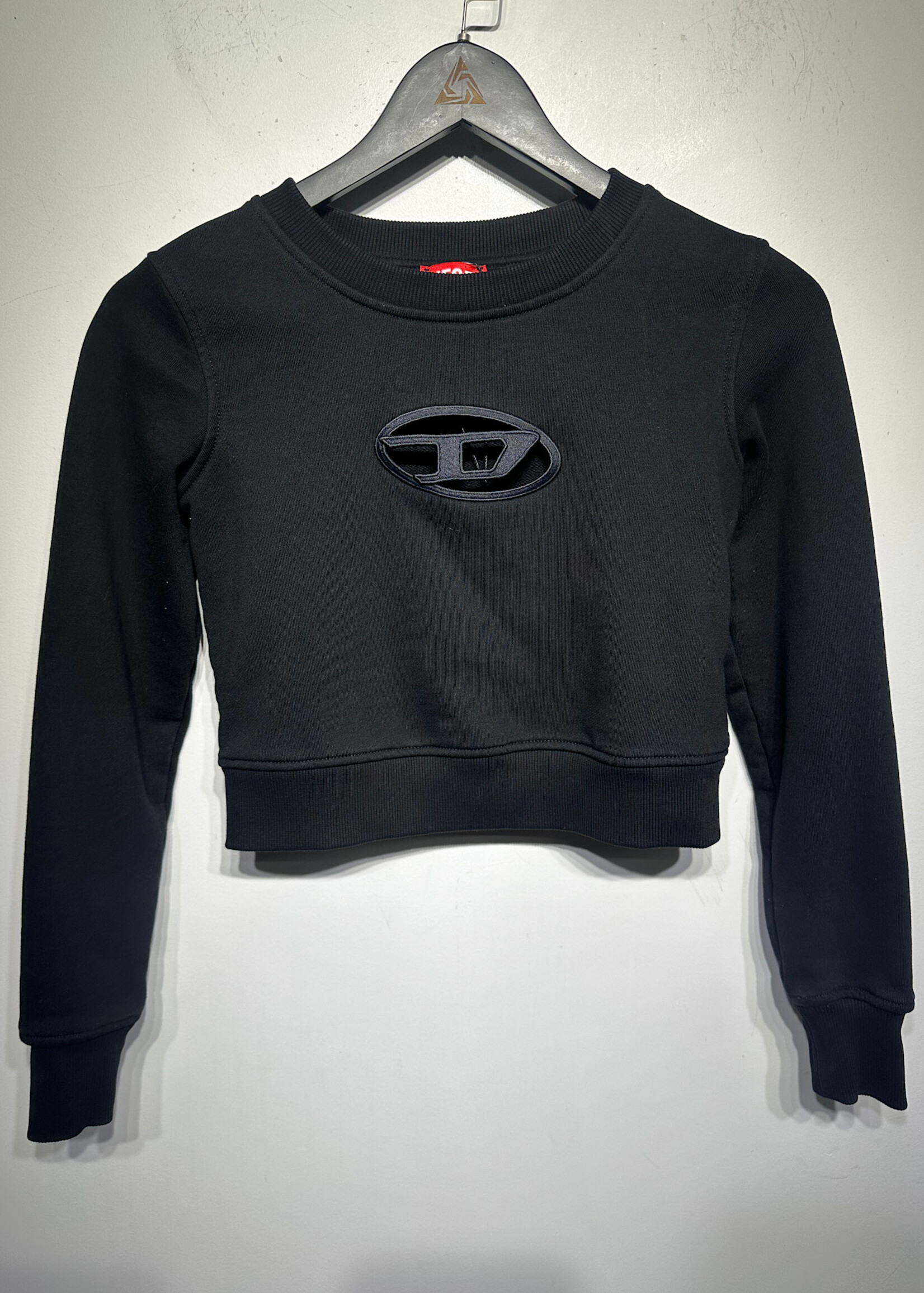 Diesel Black Cropped D Sweater XS