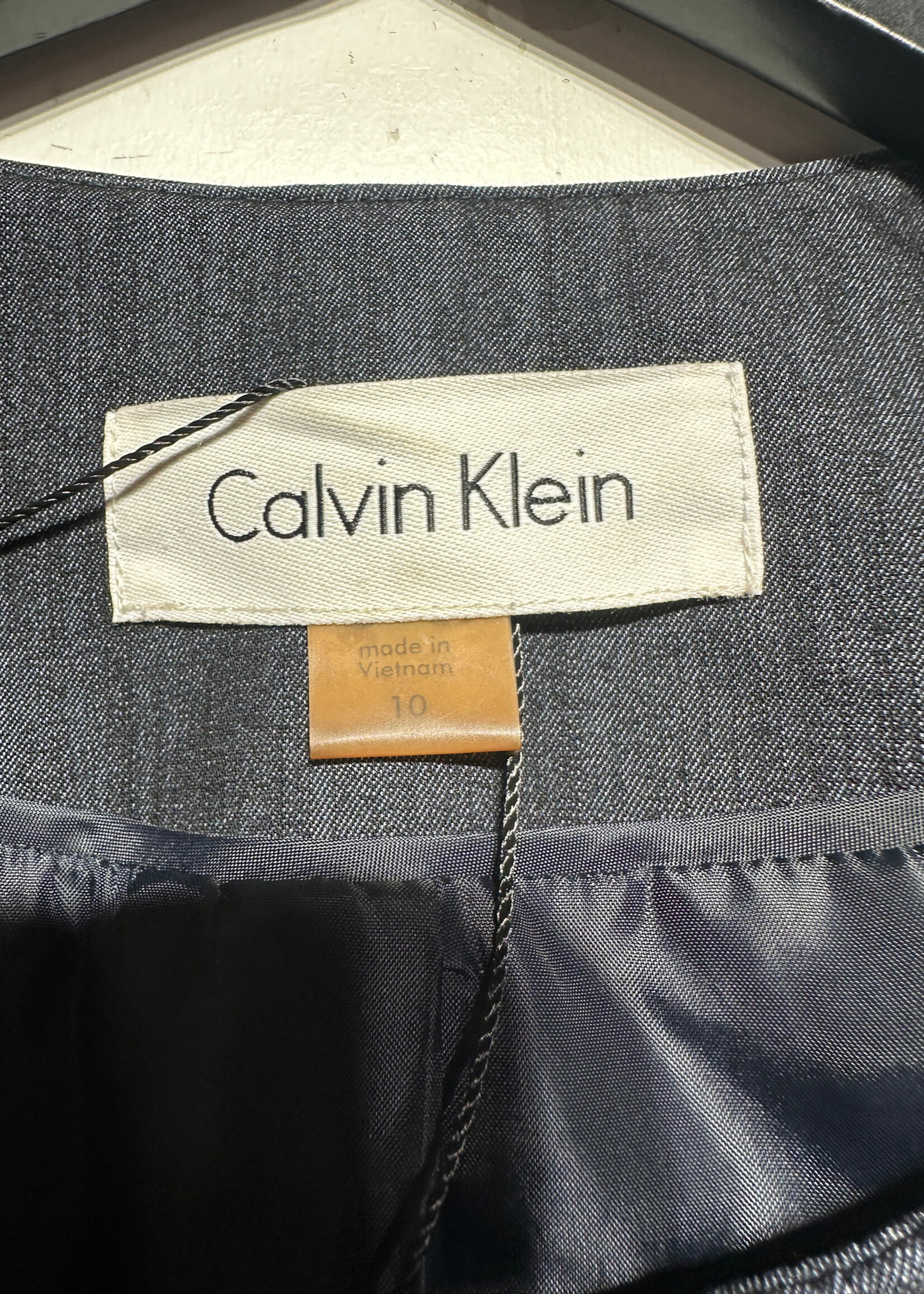 Calvin Klein Dark Denim Zip Jacket Fem L