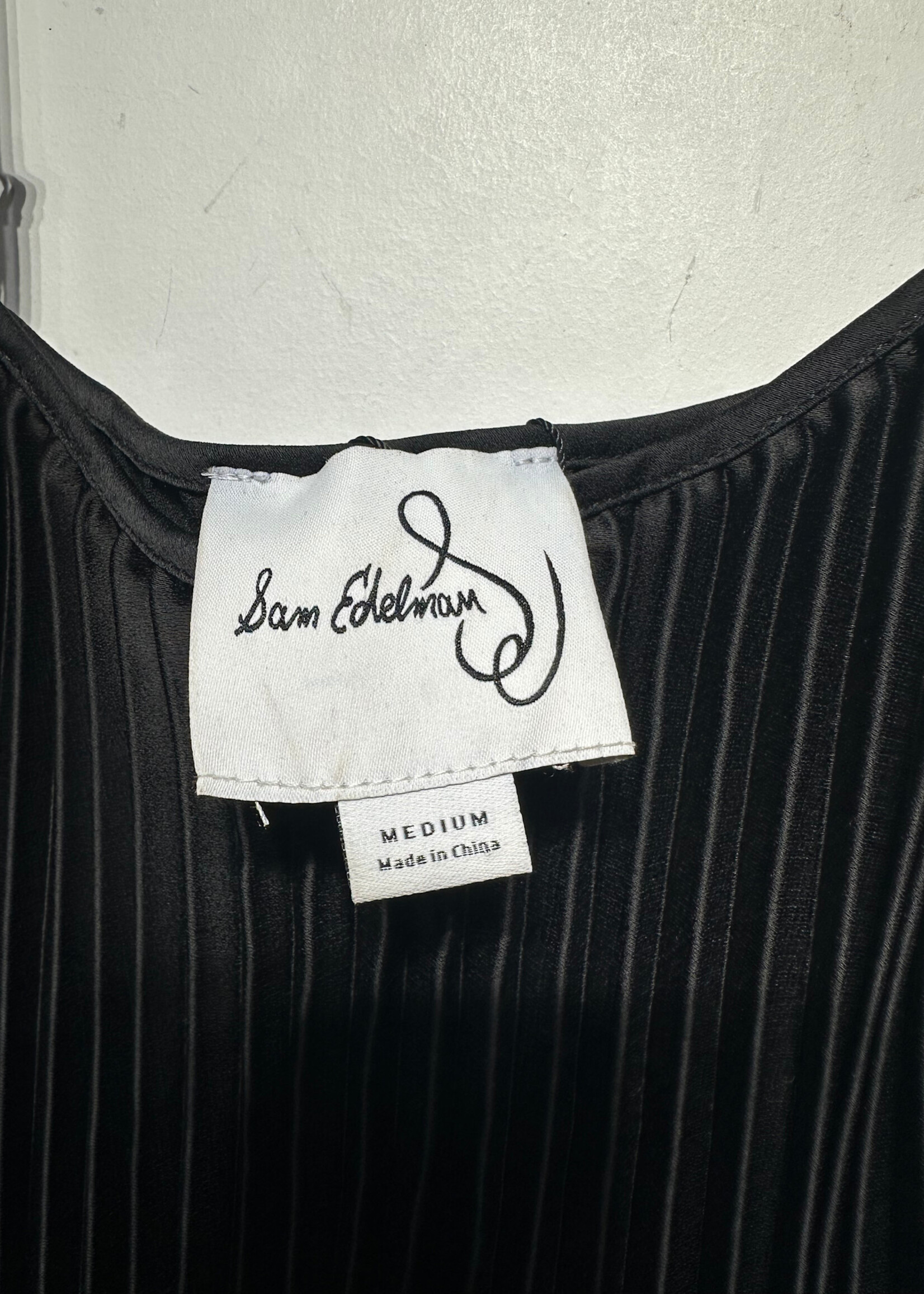 Sam Edelman Black Pleated Dress M