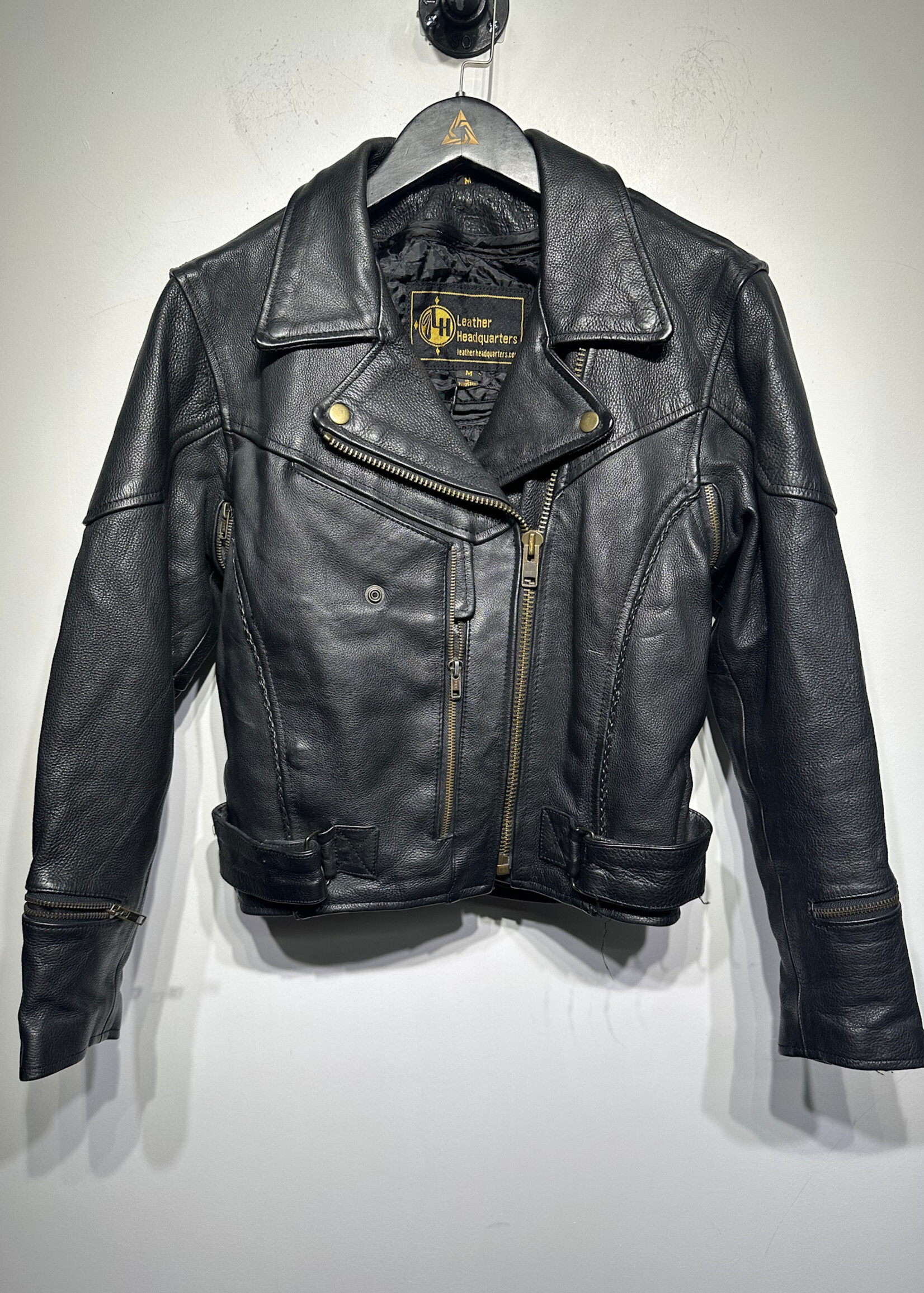 Leather Headquarters Heavy Motorcycle Jacket Fem M