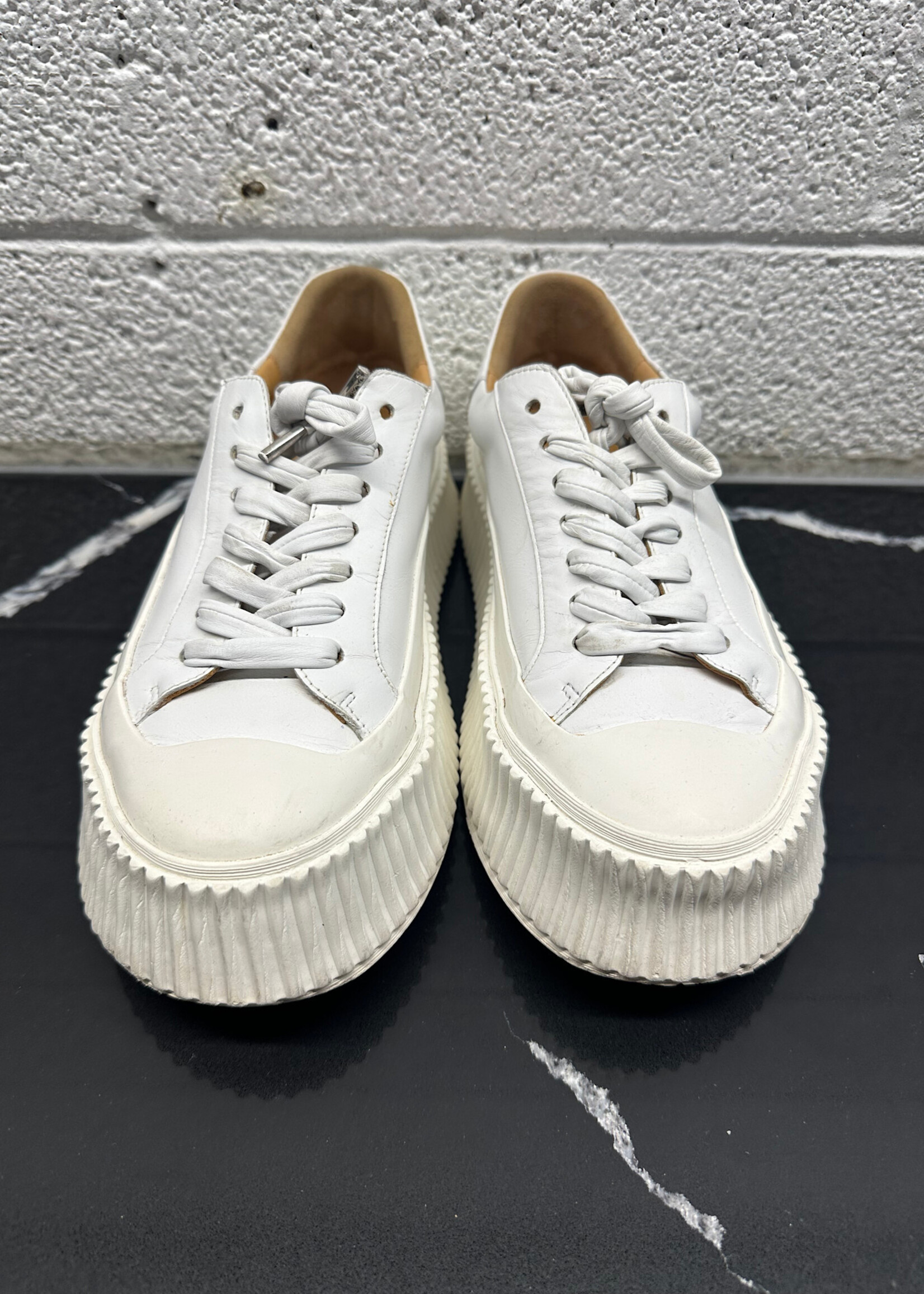 Jil Sander White Platform Sneakers 37/7