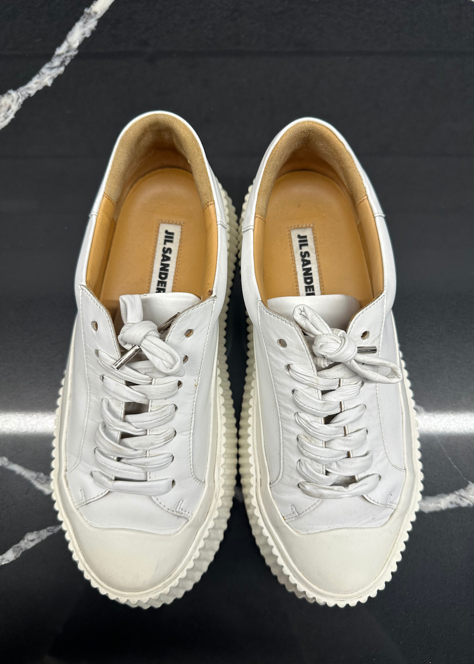 Jil Sander White Platform Sneakers 37/7