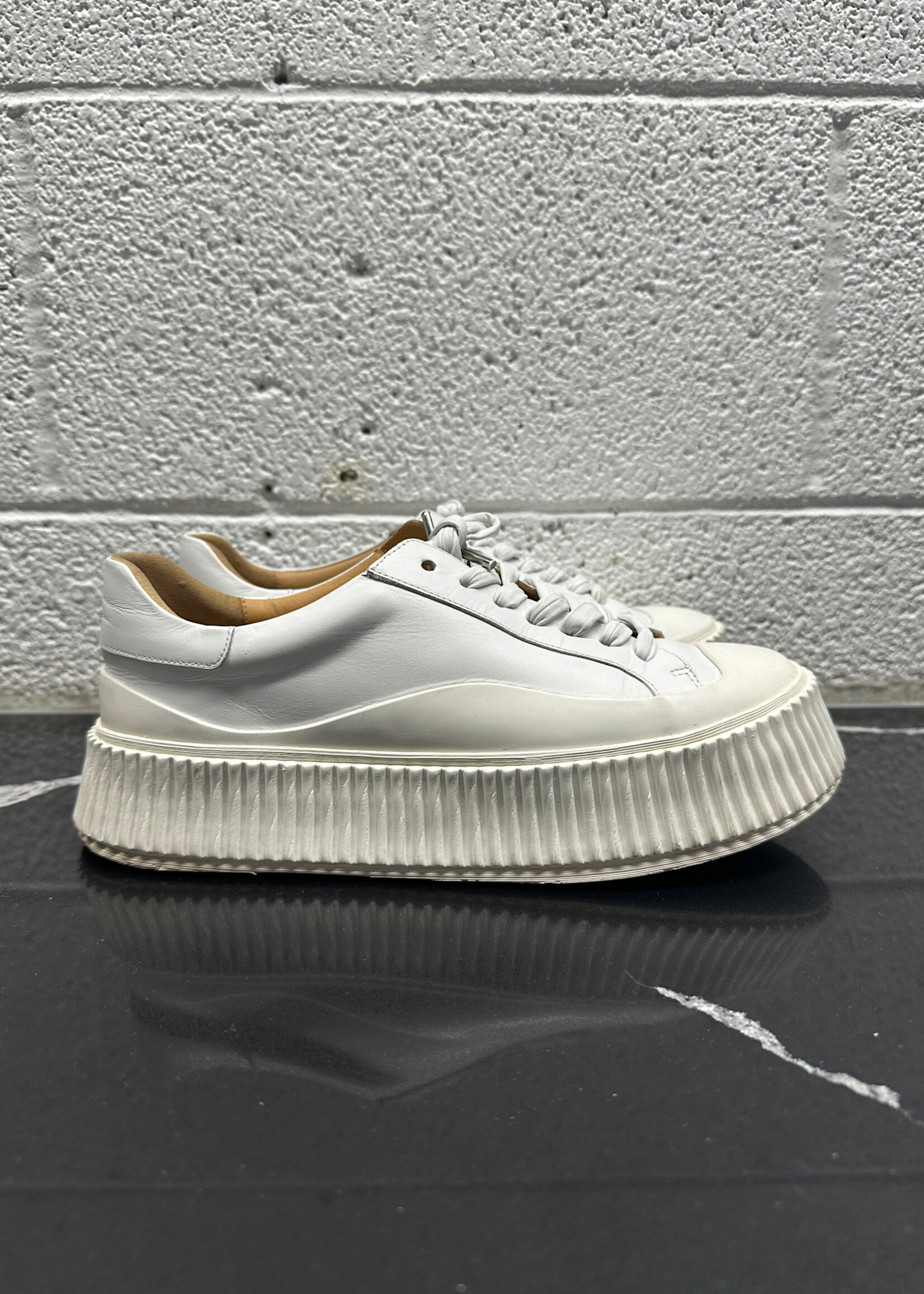 Jil Sander White Platform Sneakers 37/7