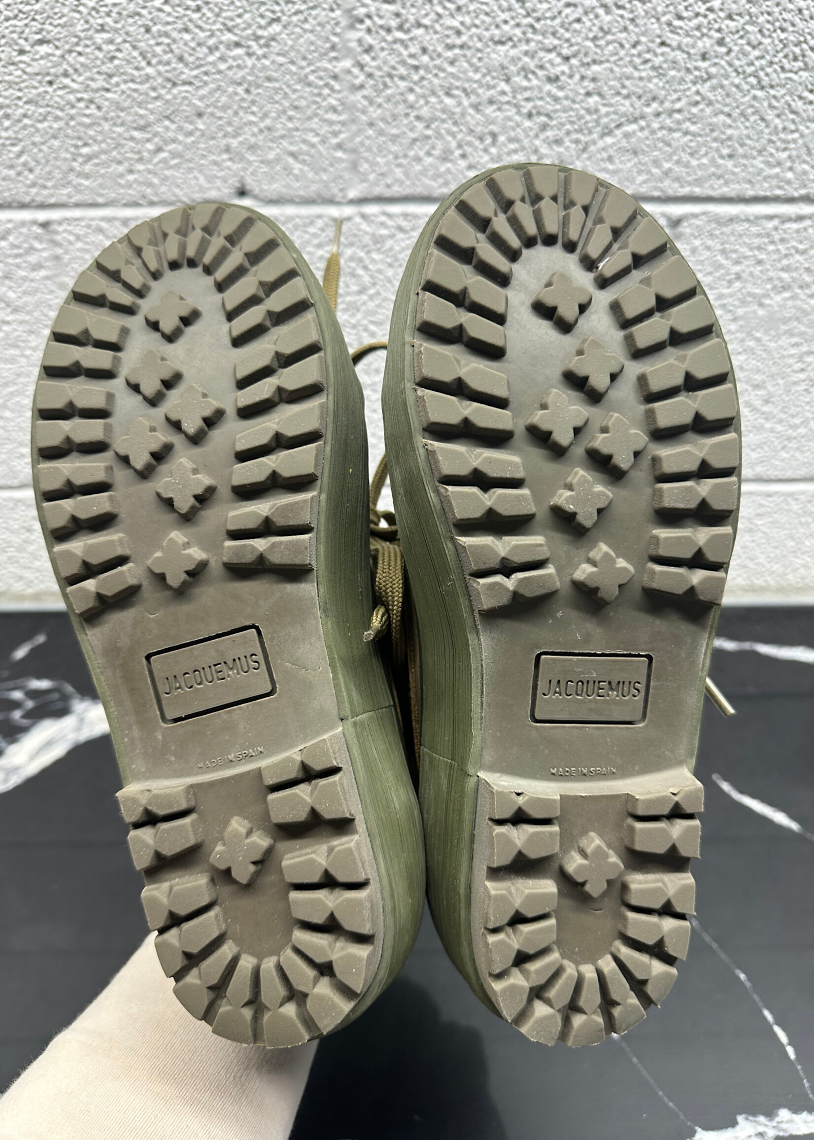 Jacquemus Olive Green Rubber Cap Boots 38/8