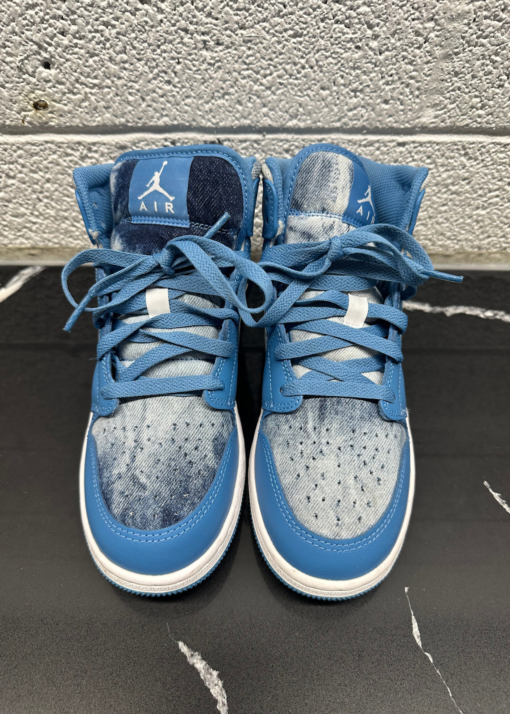 Jordan 1 Mid Blue White Fem 7.5