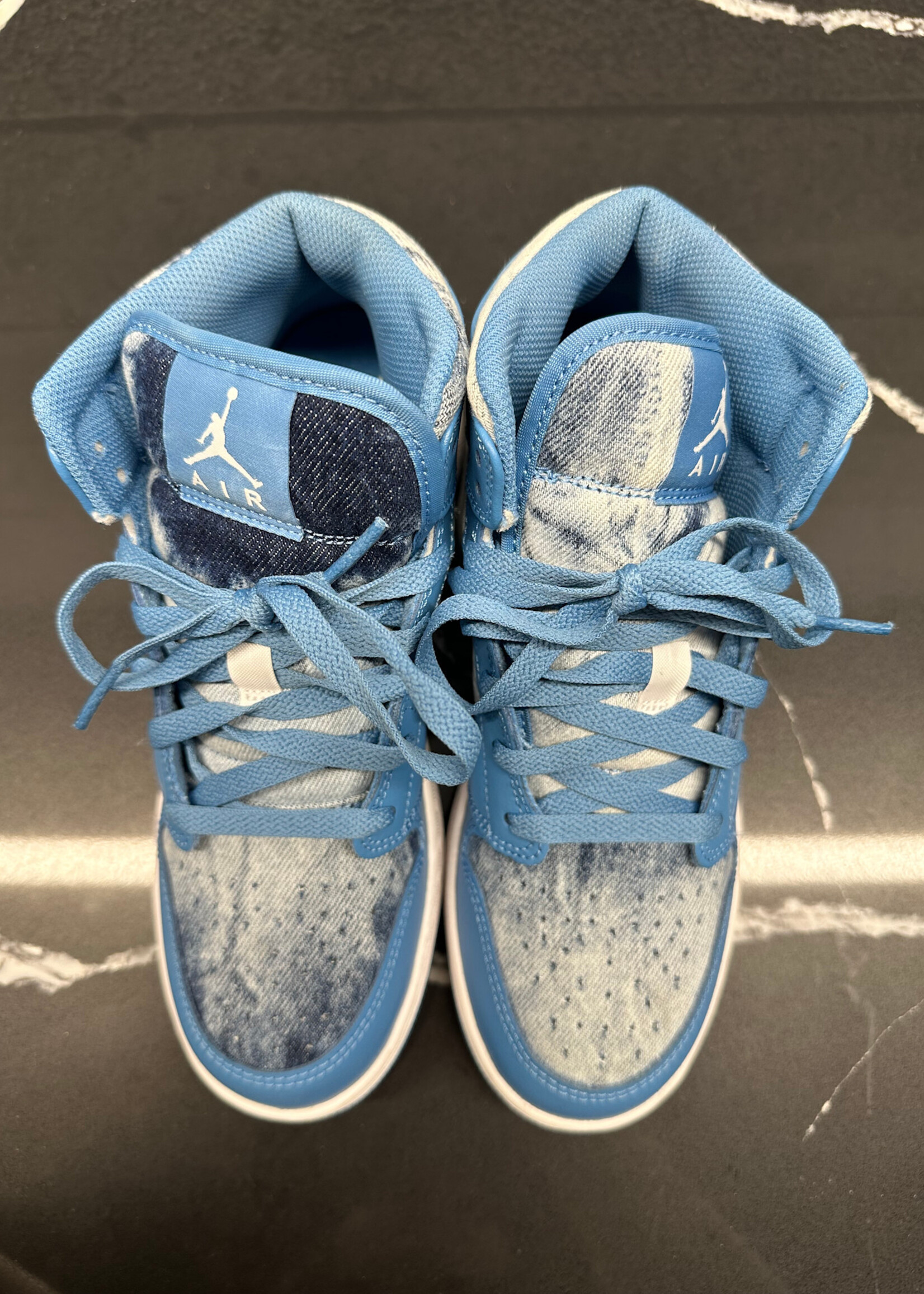 Jordan 1 Mid Blue White Fem 7.5