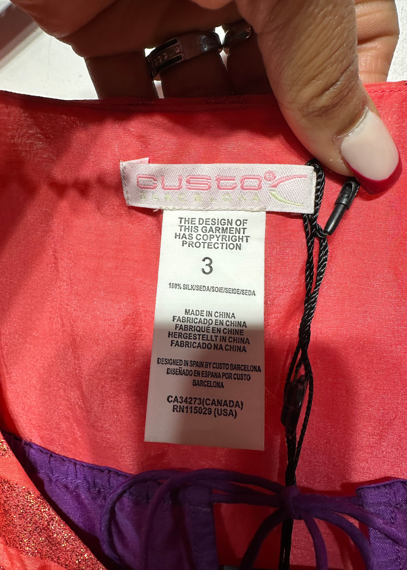 NWT Custo Barcelona Silk Maxi Dress 3/S