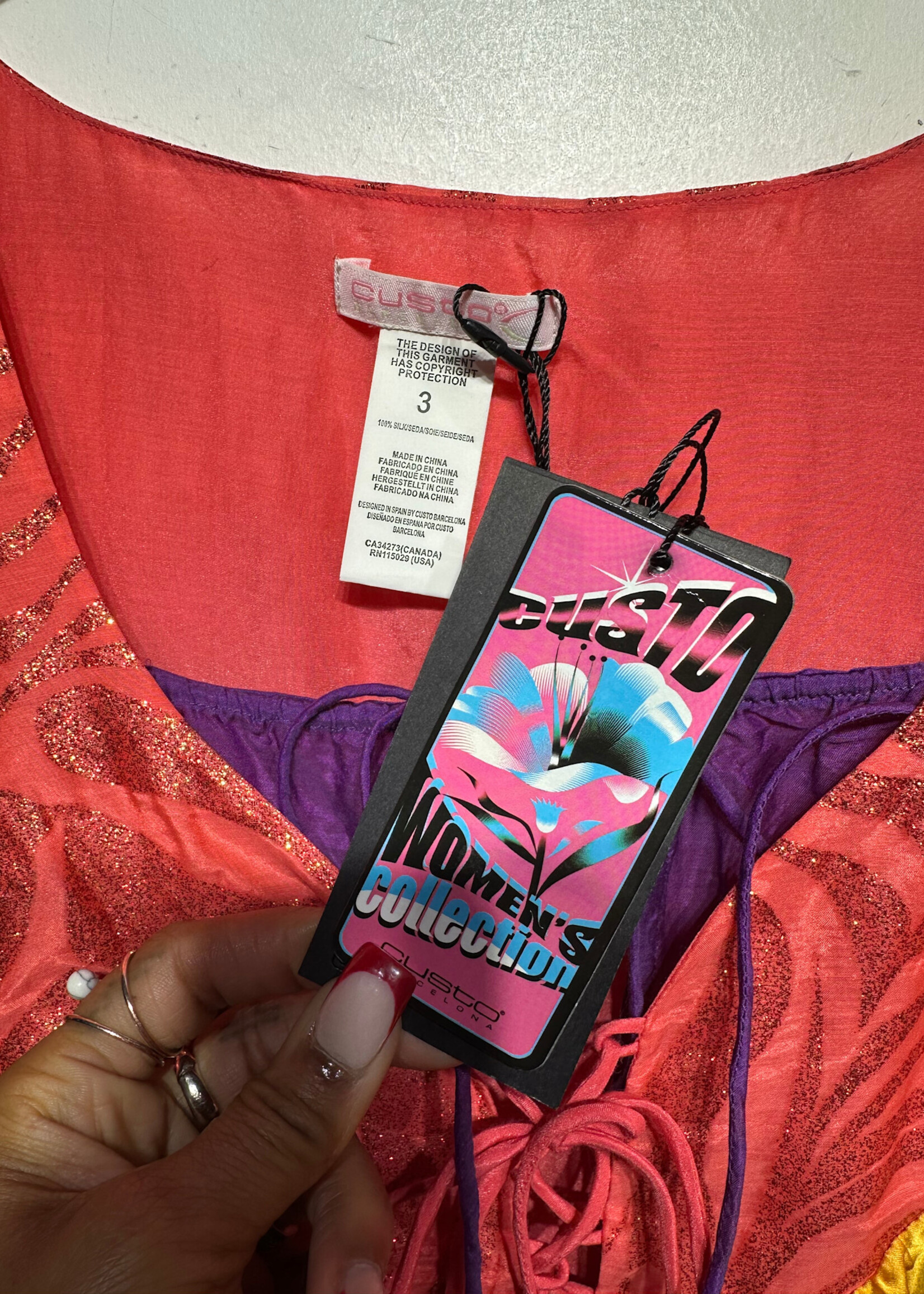 NWT Custo Barcelona Silk Maxi Dress 3/S