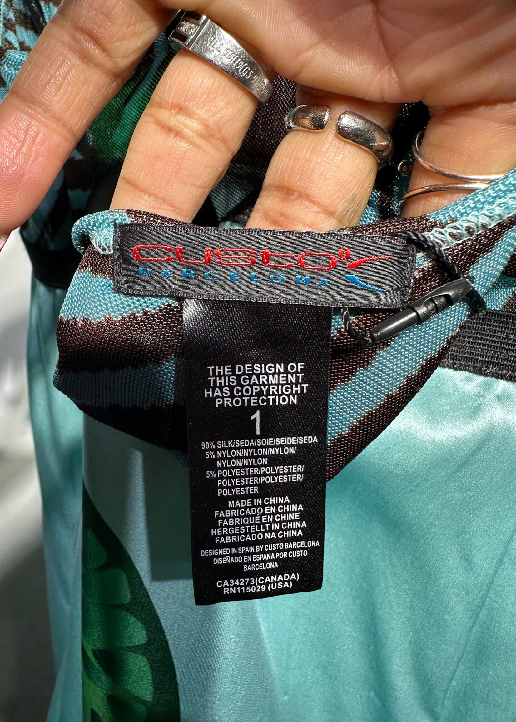 Custo Barcelona Blue Silk Tank Maxi Dress 1/S