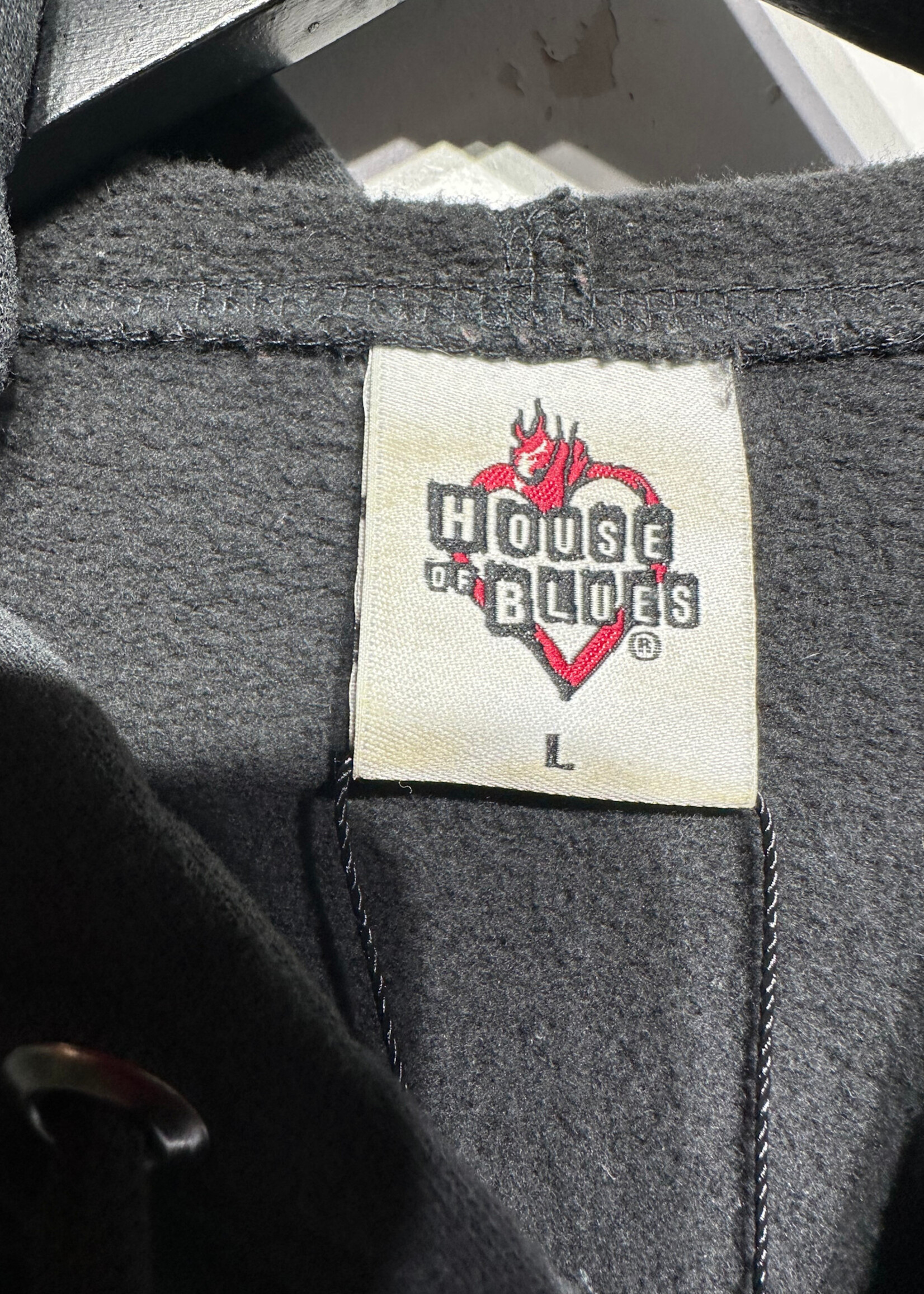 House of Blues Black Zip Hoodie L