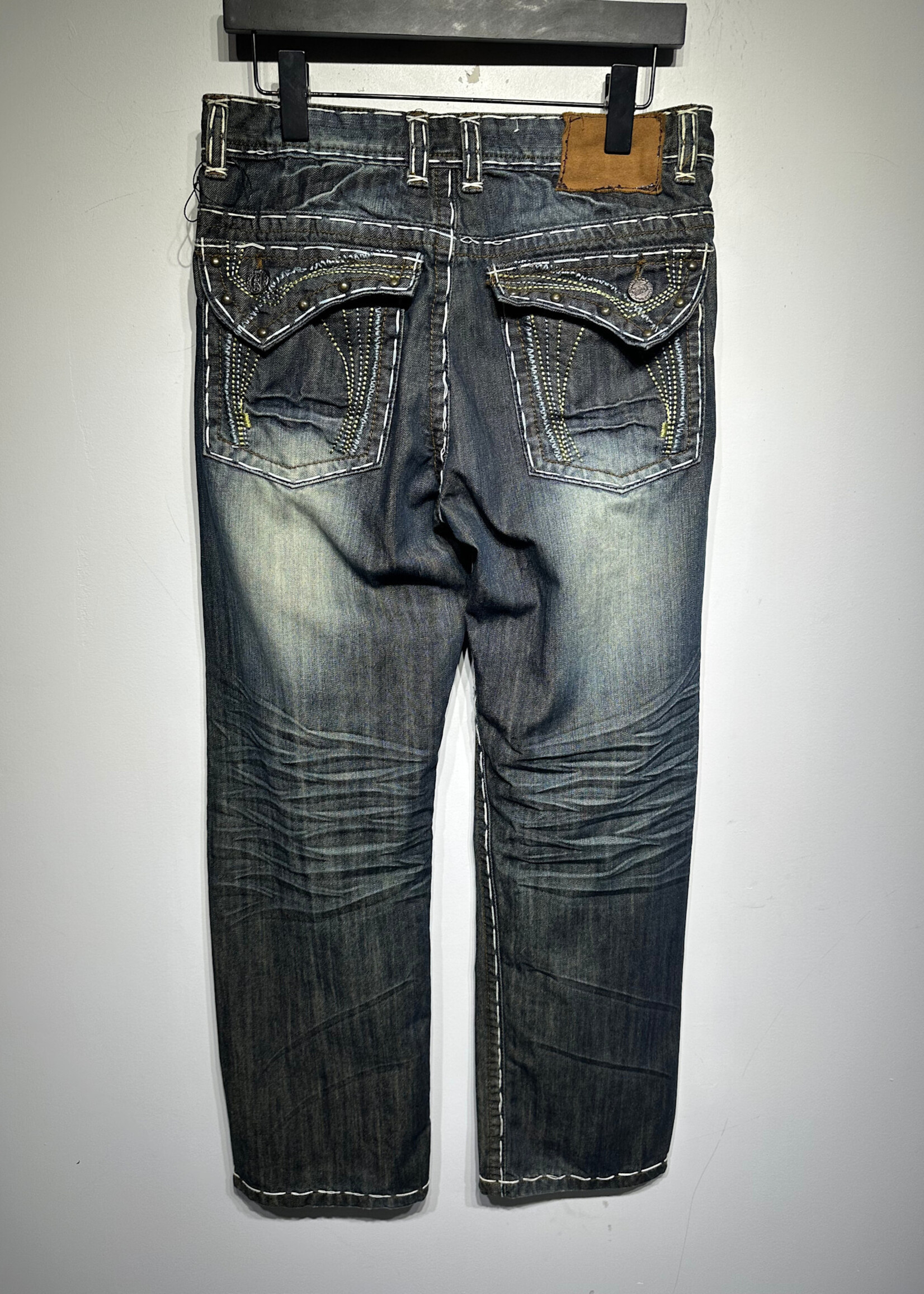 Baggio Jeans Green Blue Wash Y2K Jeans Masc 32