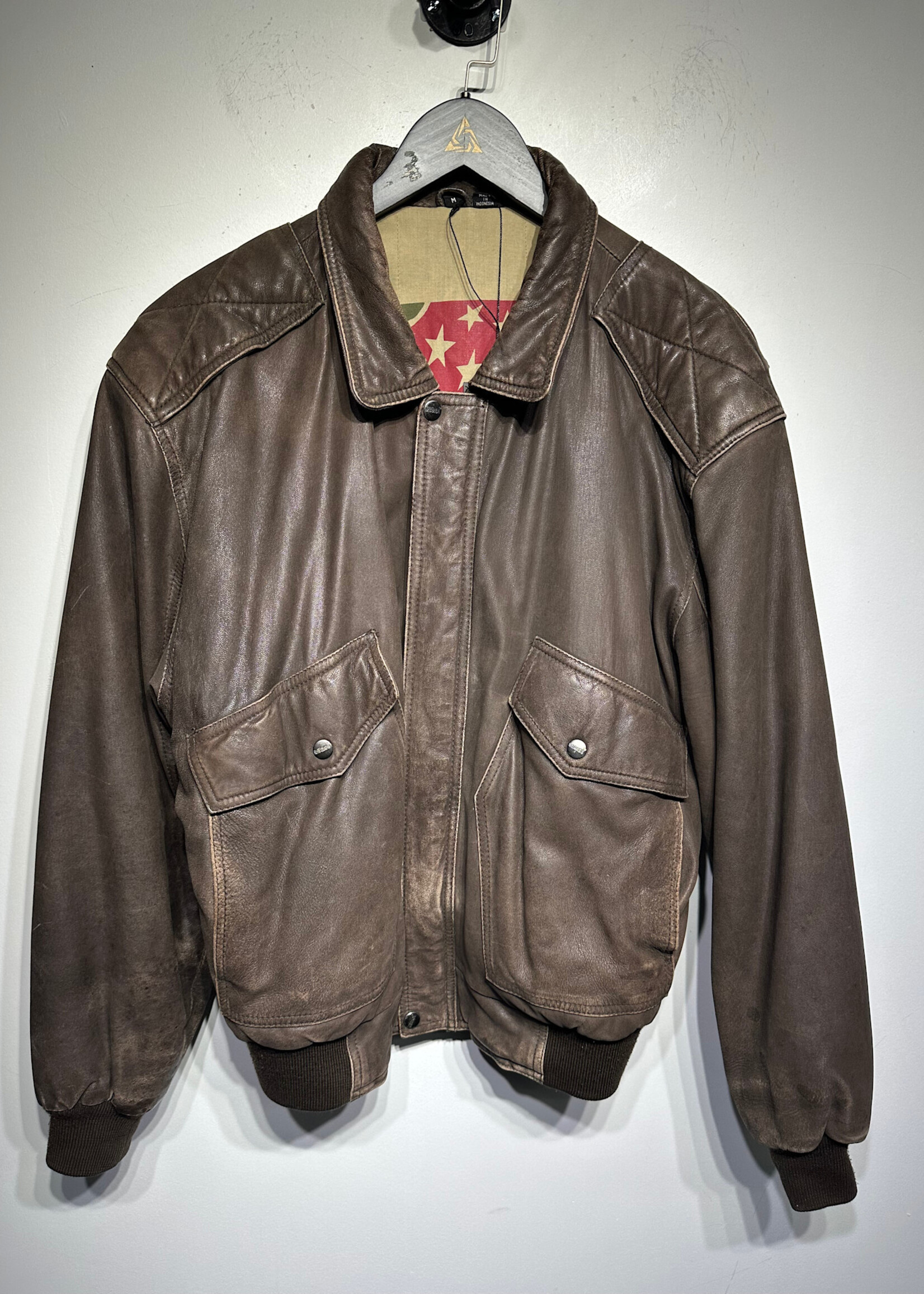 Mirage Vintage Brown Leather Jacket M