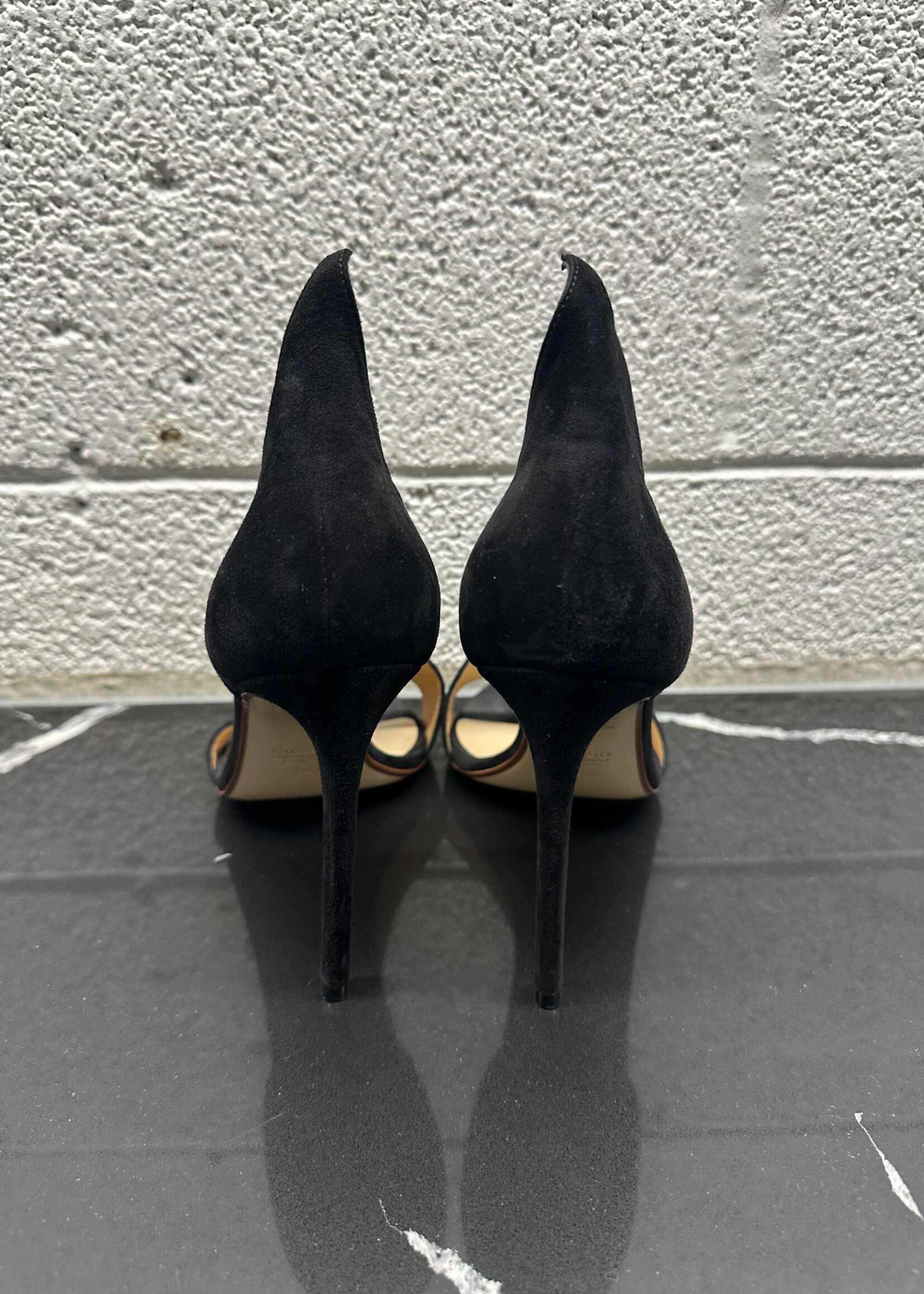 FRANCESCO RUSSO BLACK HEELS 9.5 AS IS