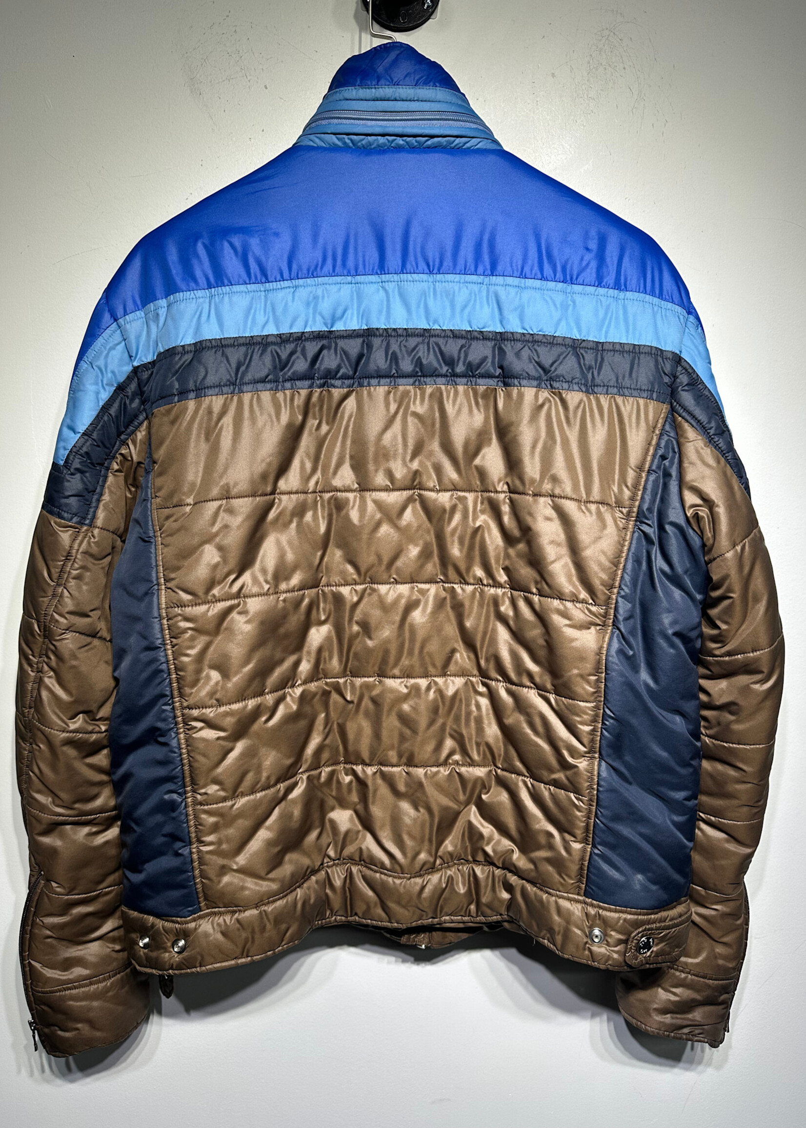 D&G Vintage Blue Brown Puffer Fits Masc L AS IS