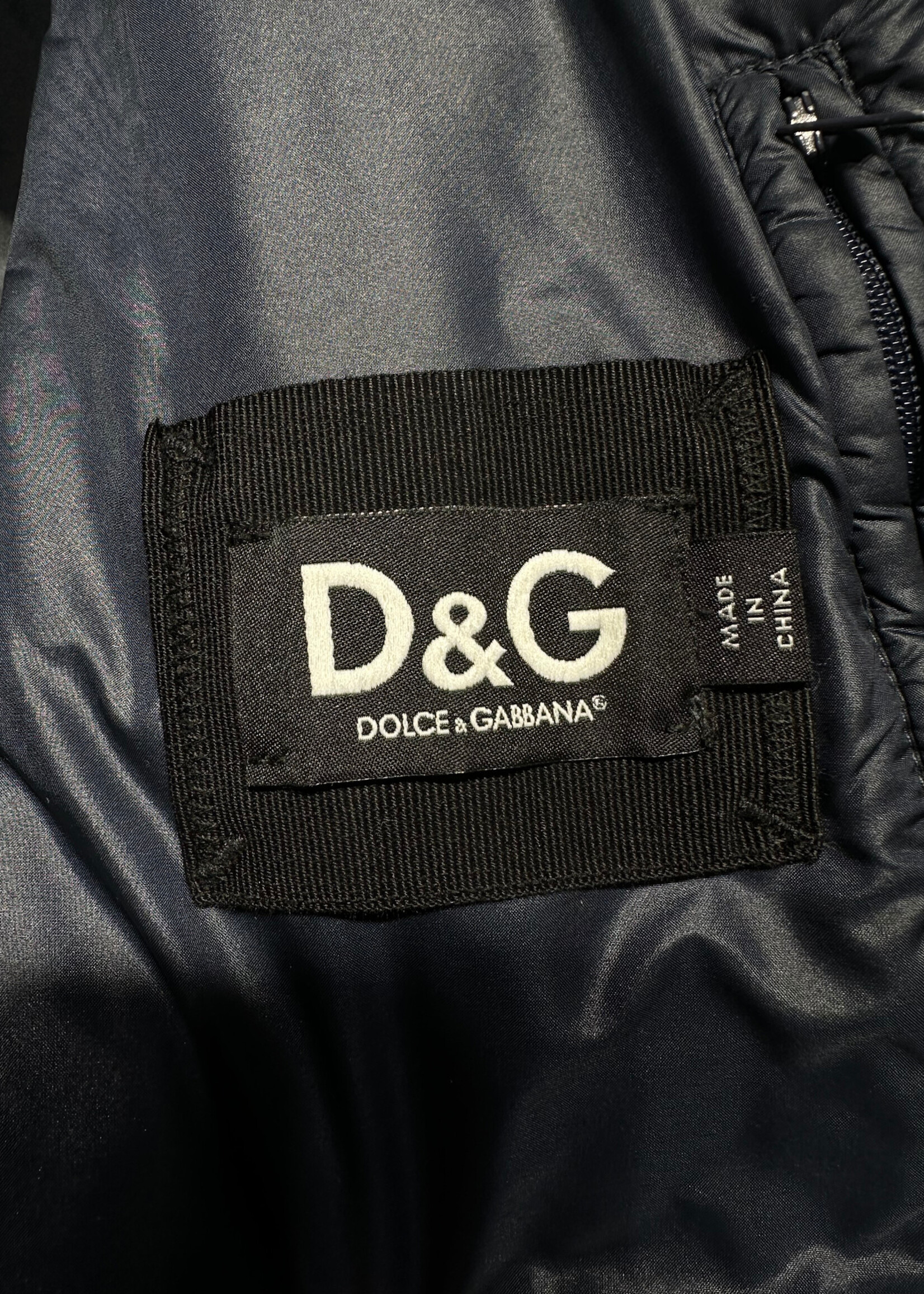 D&G Vintage Blue Brown Puffer Fits Masc L AS IS