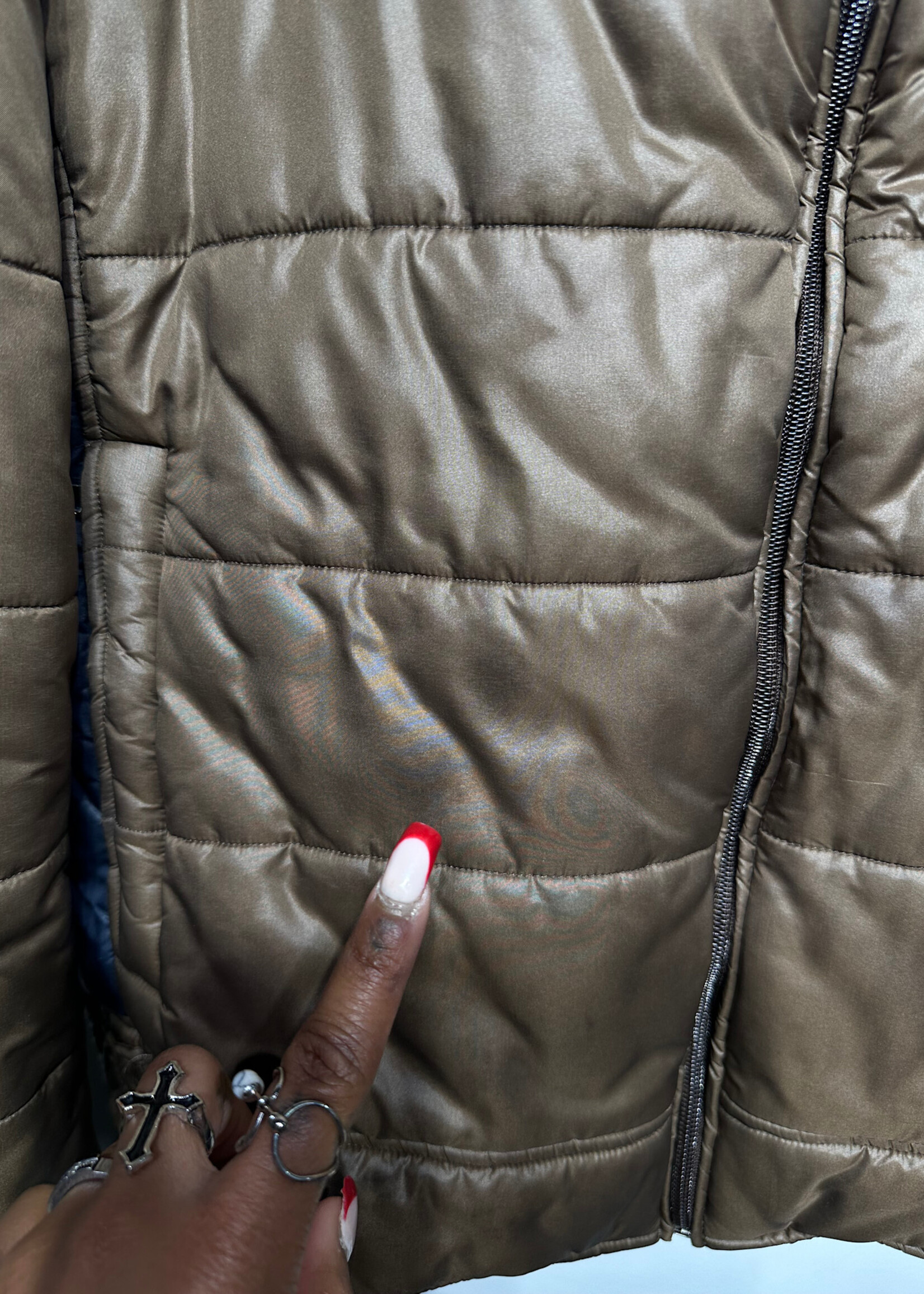 D&G Vintage Blue Brown Puffer Fits Masc L AS IS