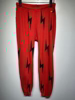 Aviator Nation Red Black Lightning Sweats 26