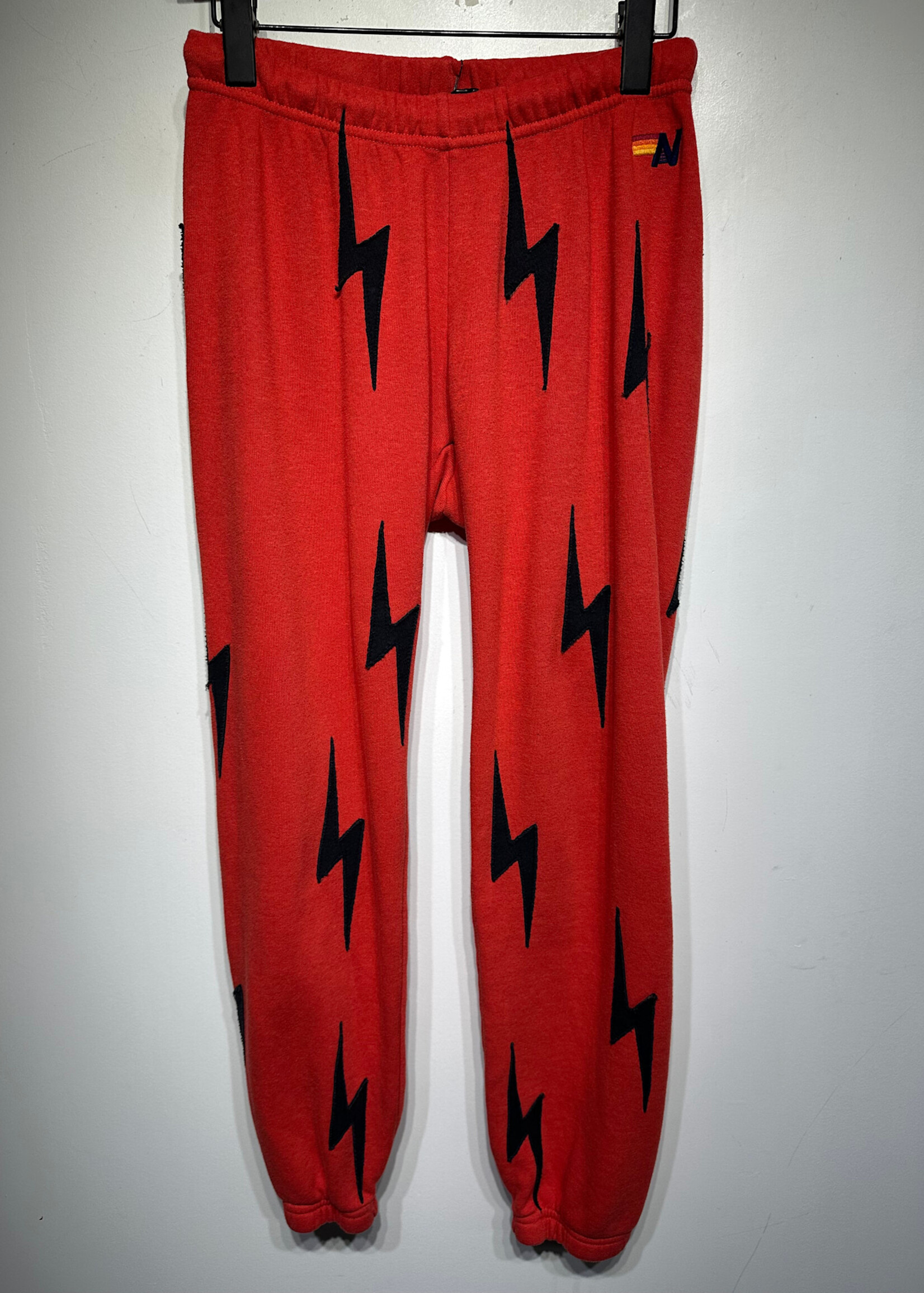 Aviator Nation Red Black Lightning Sweats 26