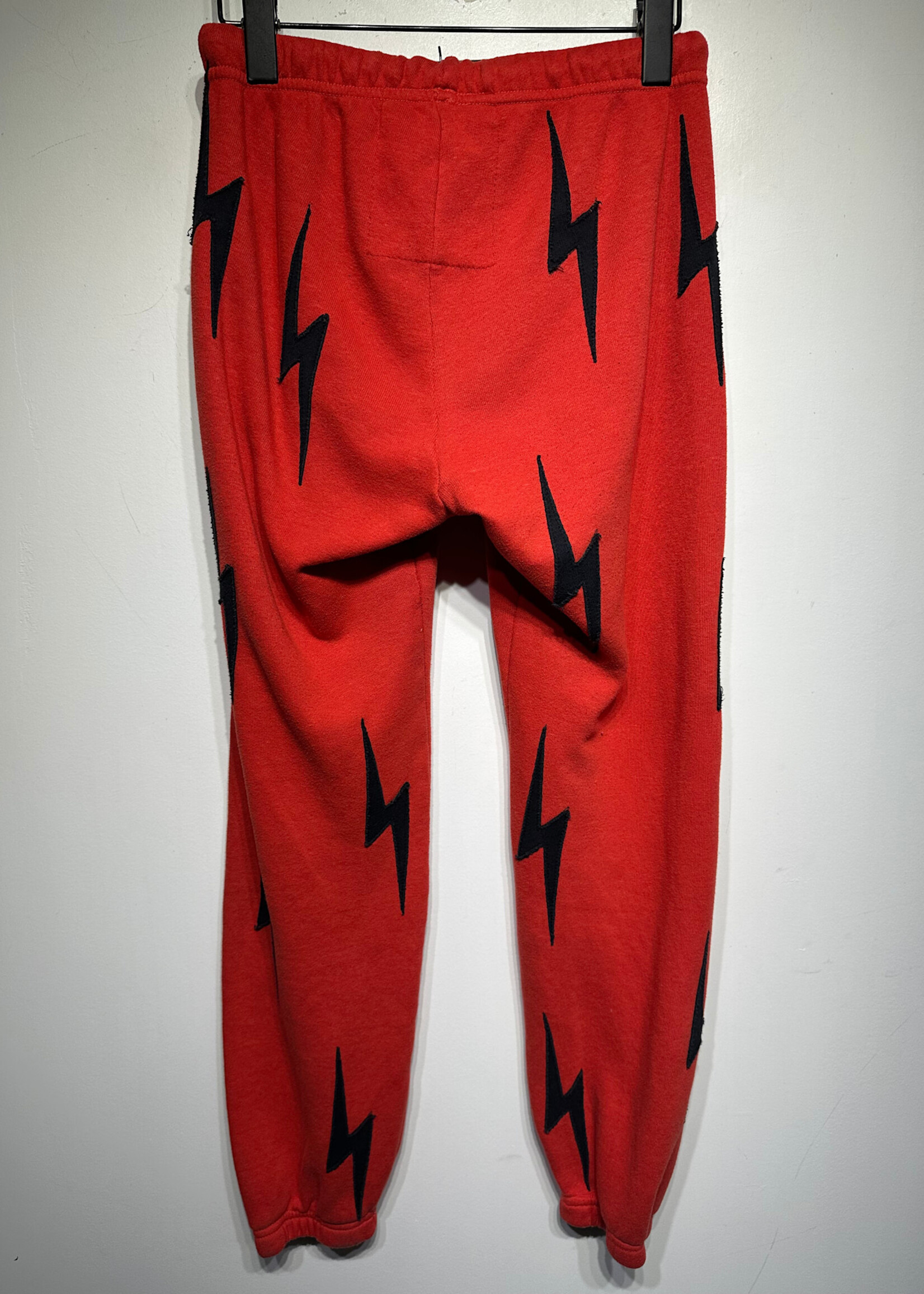 Aviator Nation Red Black Lightning Sweats 26
