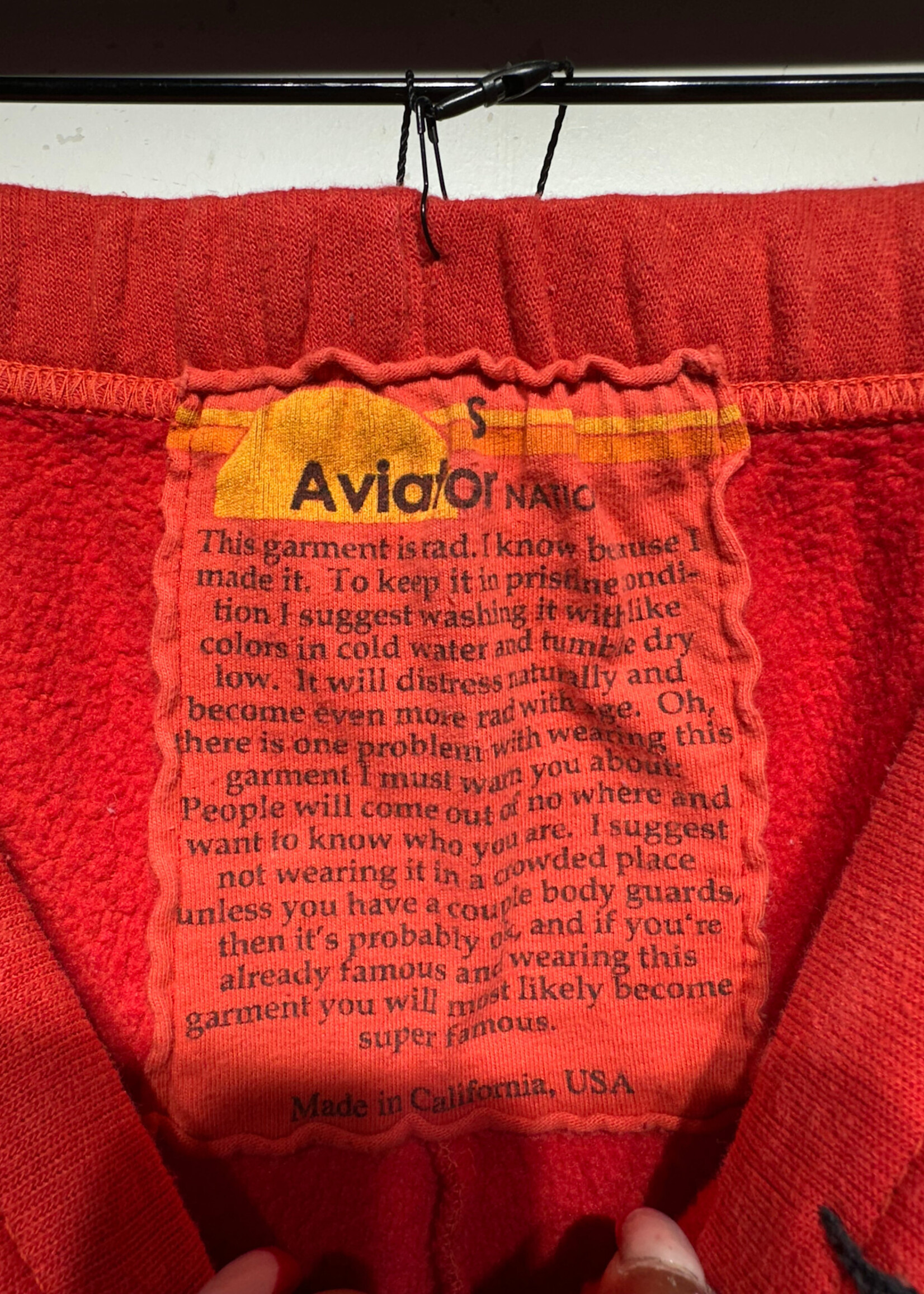 Aviator Nation Red Black Lightning Sweats 26