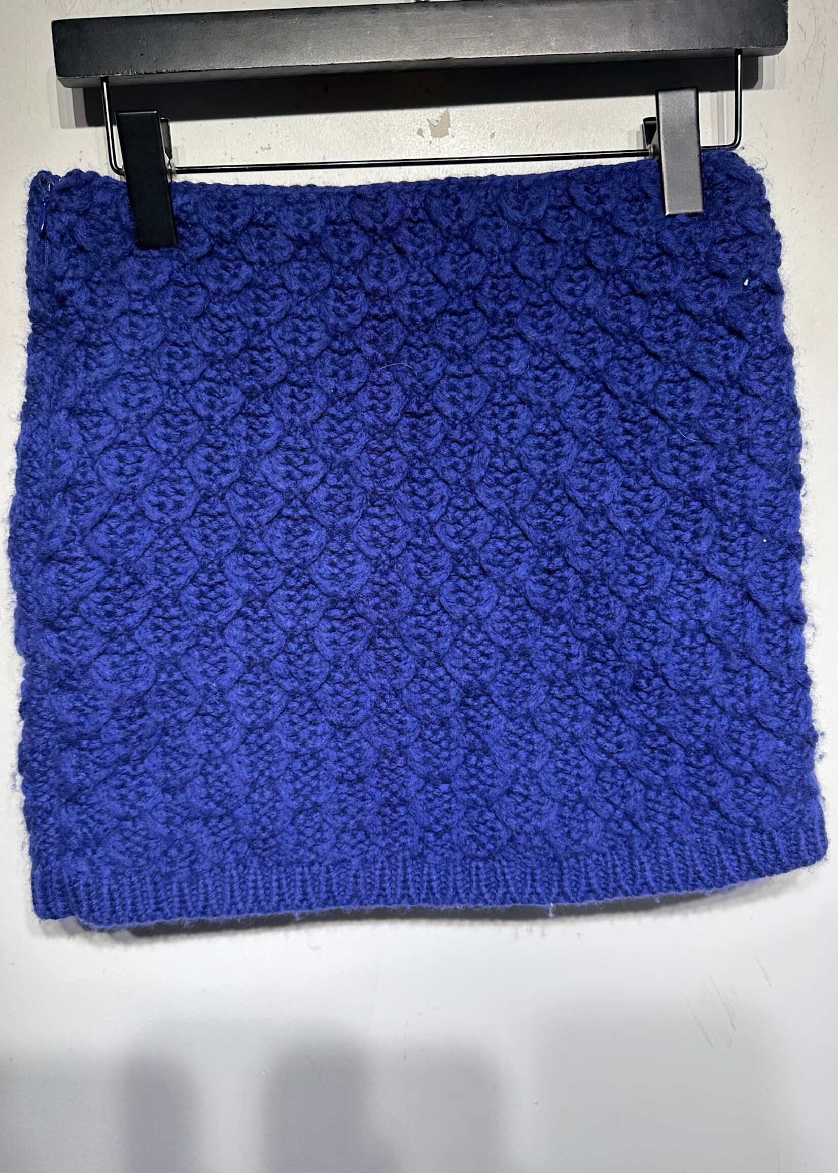 Chanel Navy Knit 4PC Skirt, Tube Top, Arm Set XS