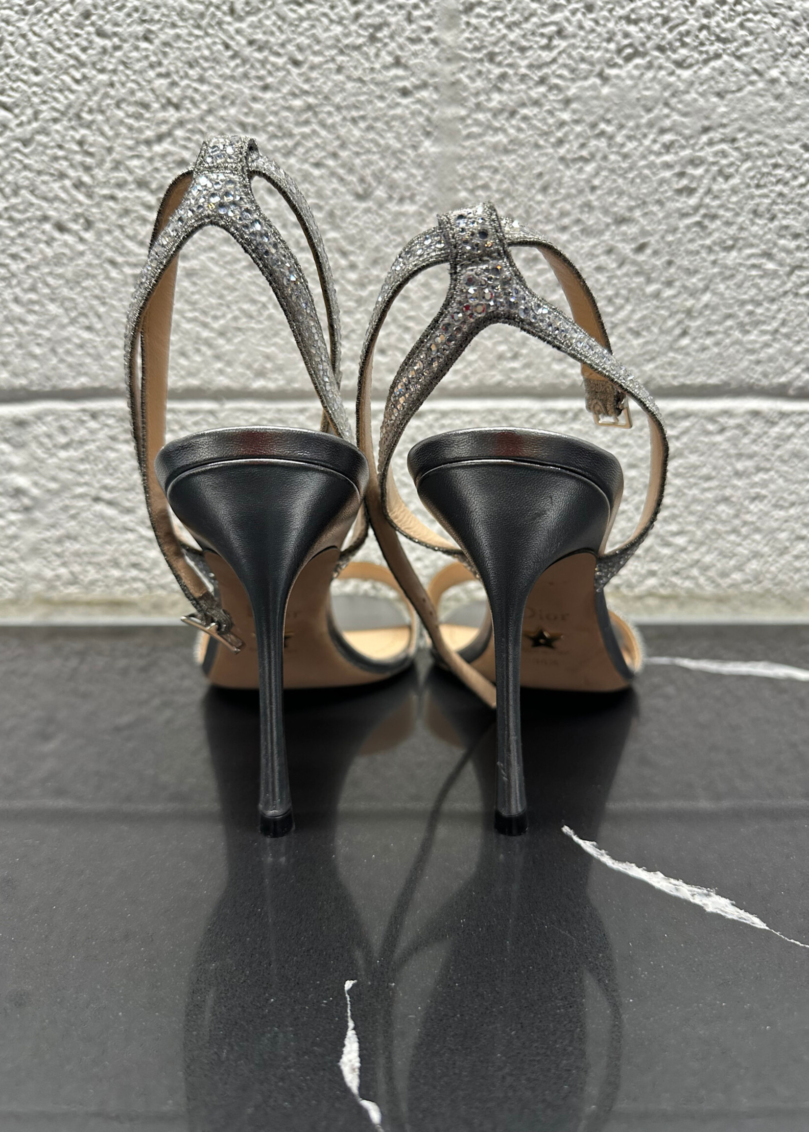 Christian Dior Silver Dway Heels 8