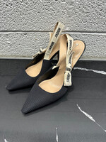 Dior J'adior Black Slingback Heels 8