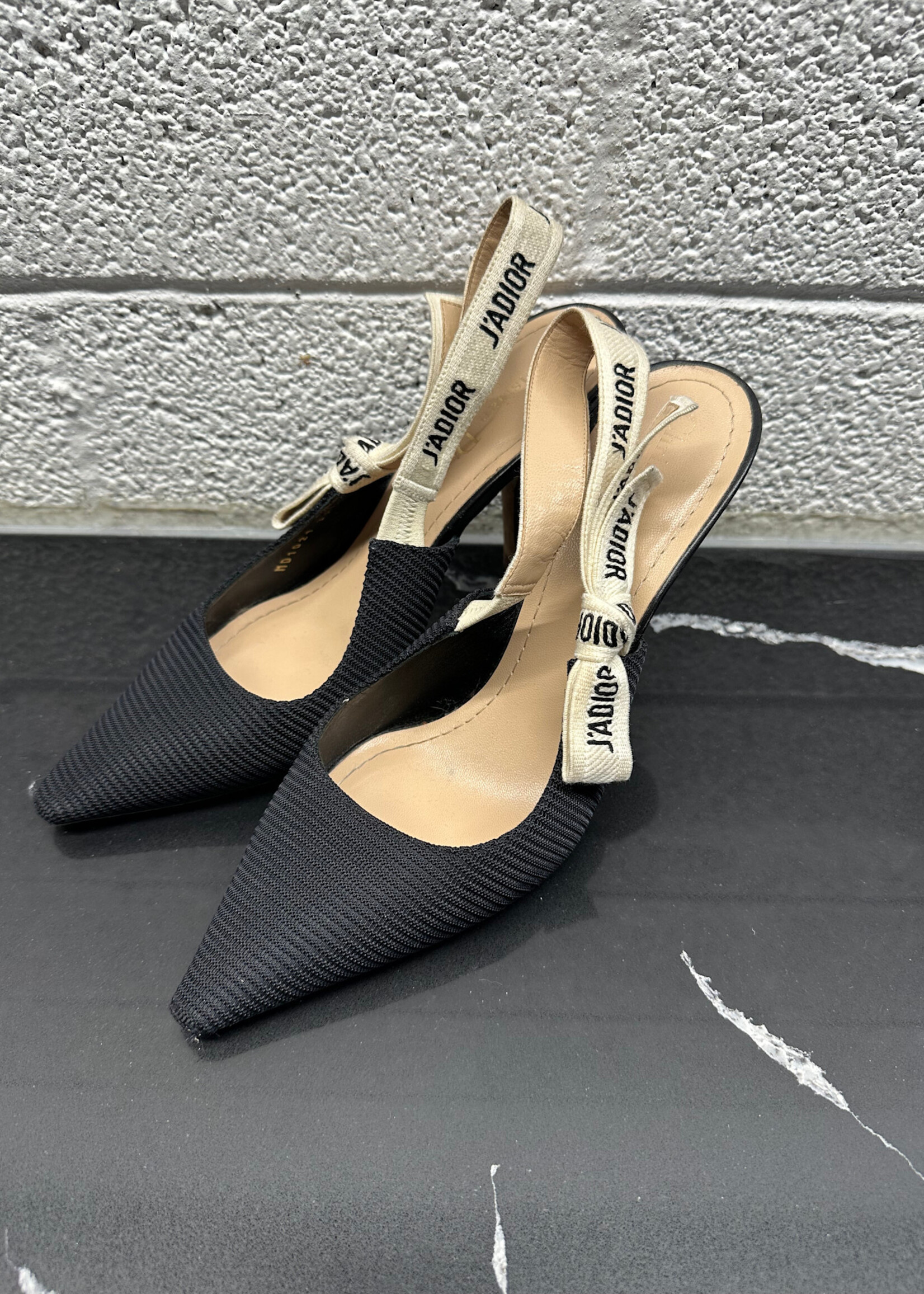 Dior J'adior Black Slingback Heels 8 - ALT REBEL