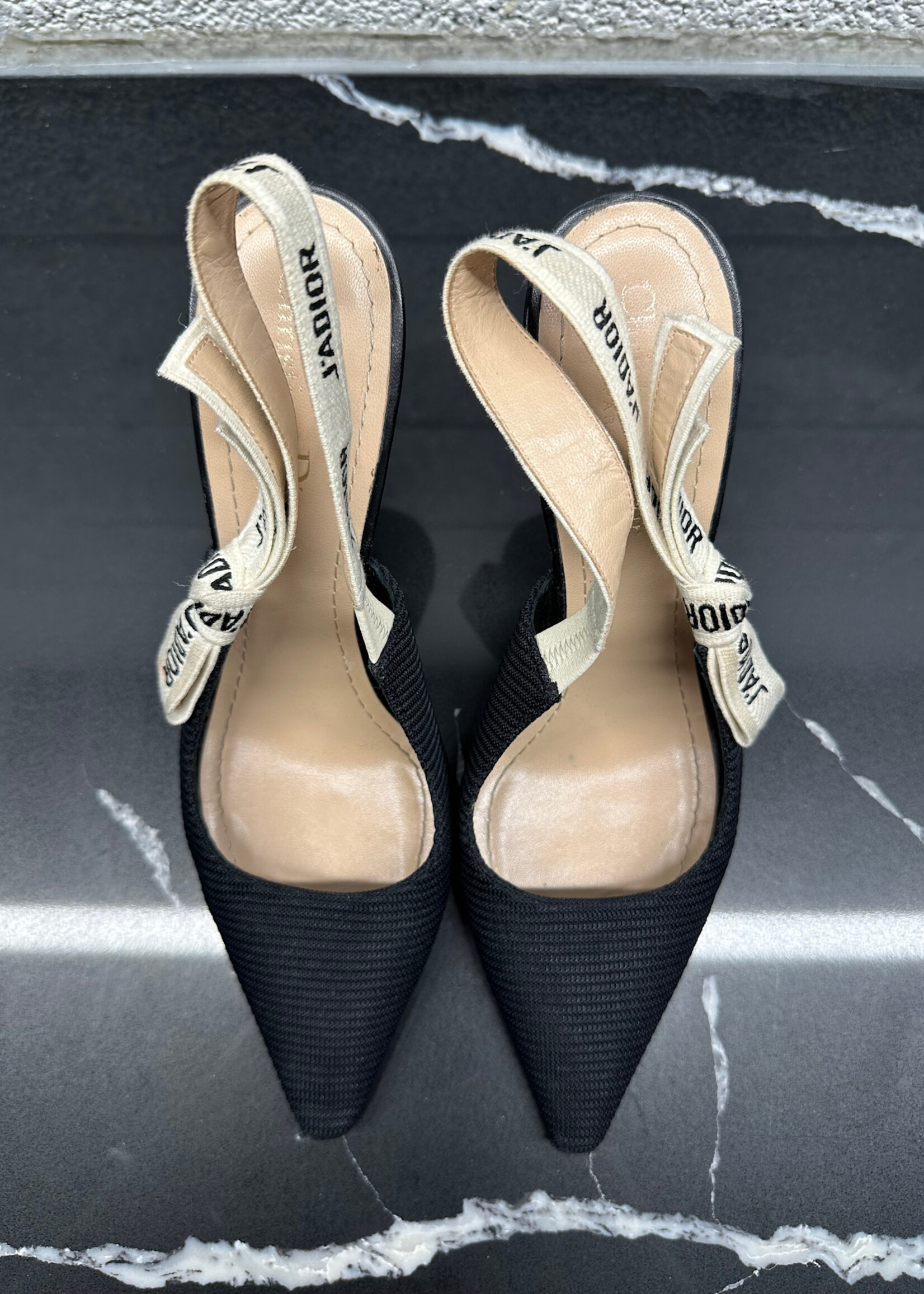 Dior J'adior Black Slingback Heels 8 - ALT REBEL