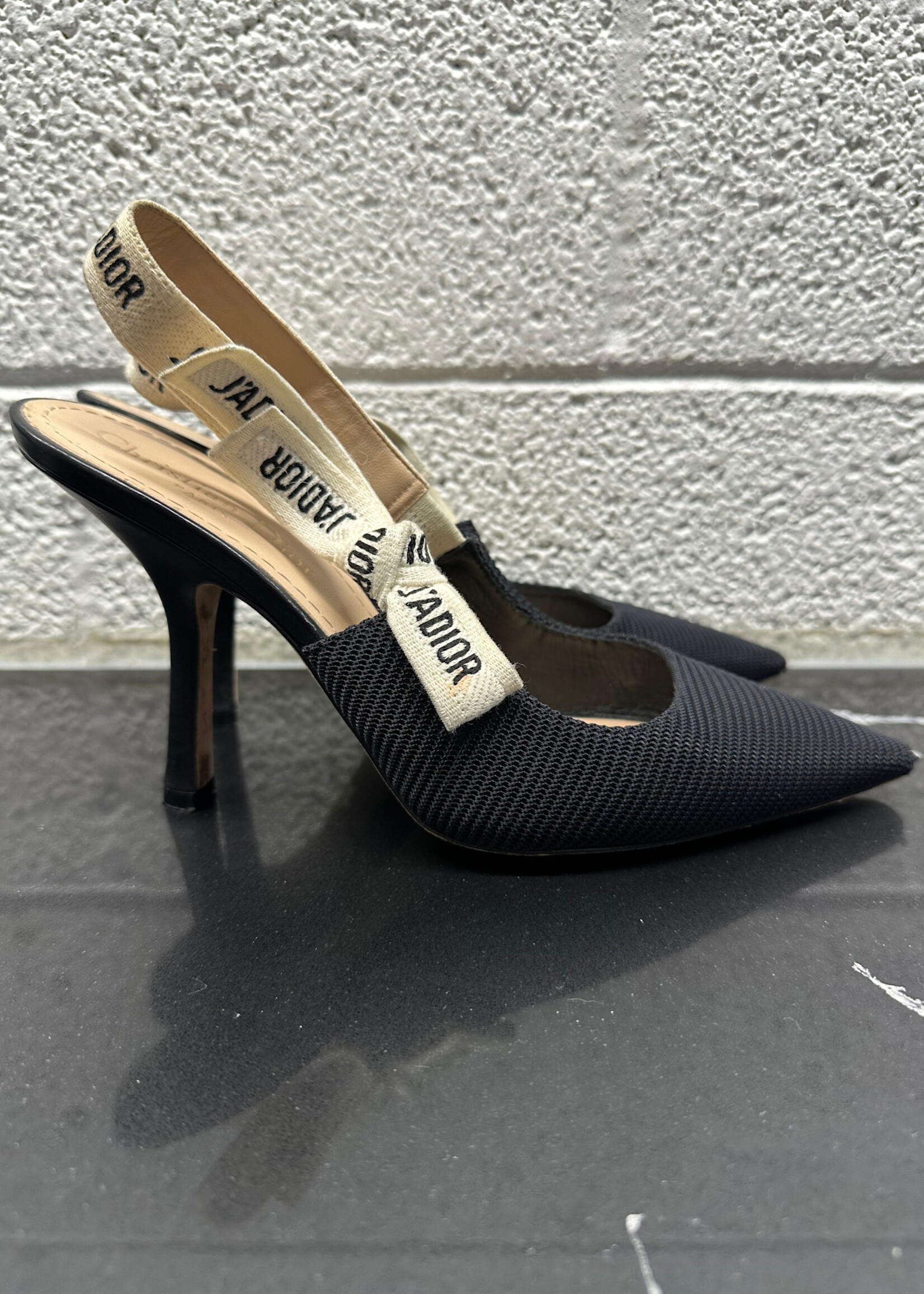 Dior J'adior Black Slingback Heels 8 - ALT REBEL