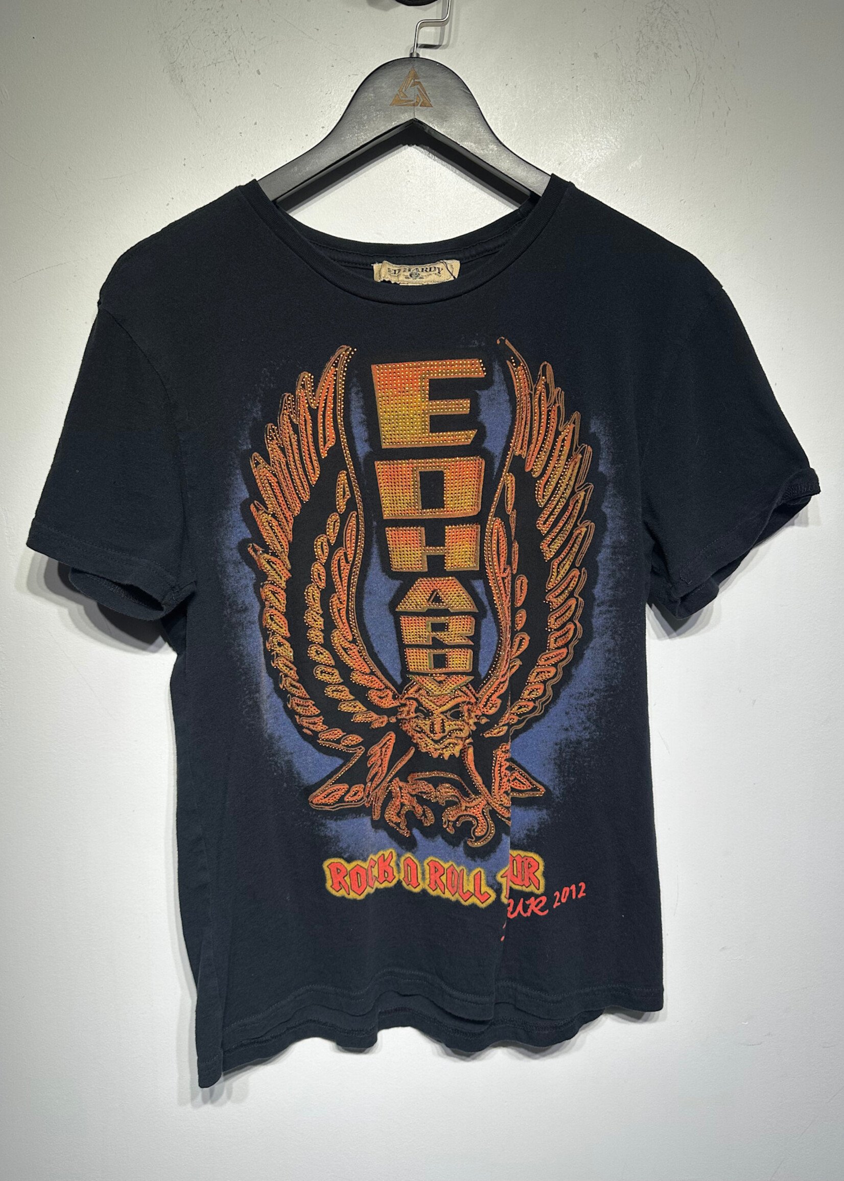 Ed Hardy Rock And Roll Tour Balck Tee M