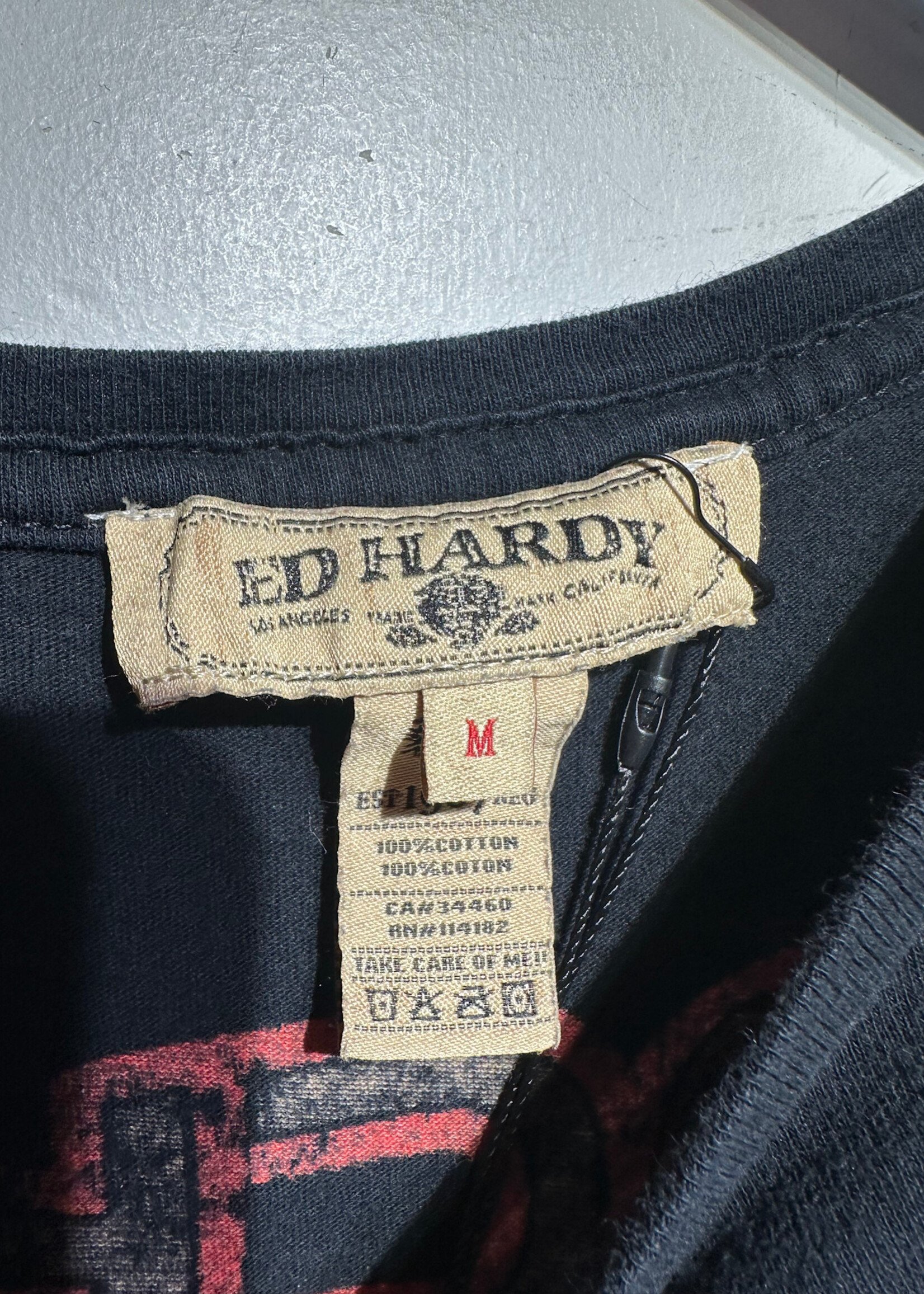 Ed Hardy Rock And Roll Tour Balck Tee M