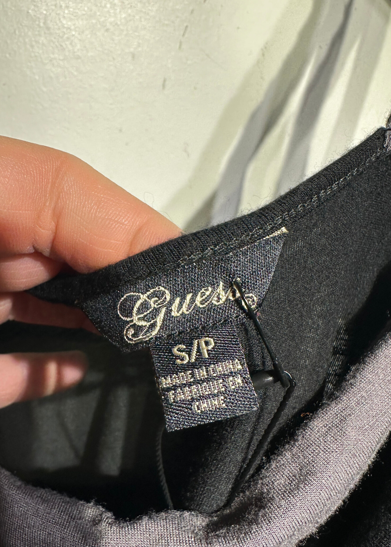 Guess Y2K Black Floral Layered Tank S