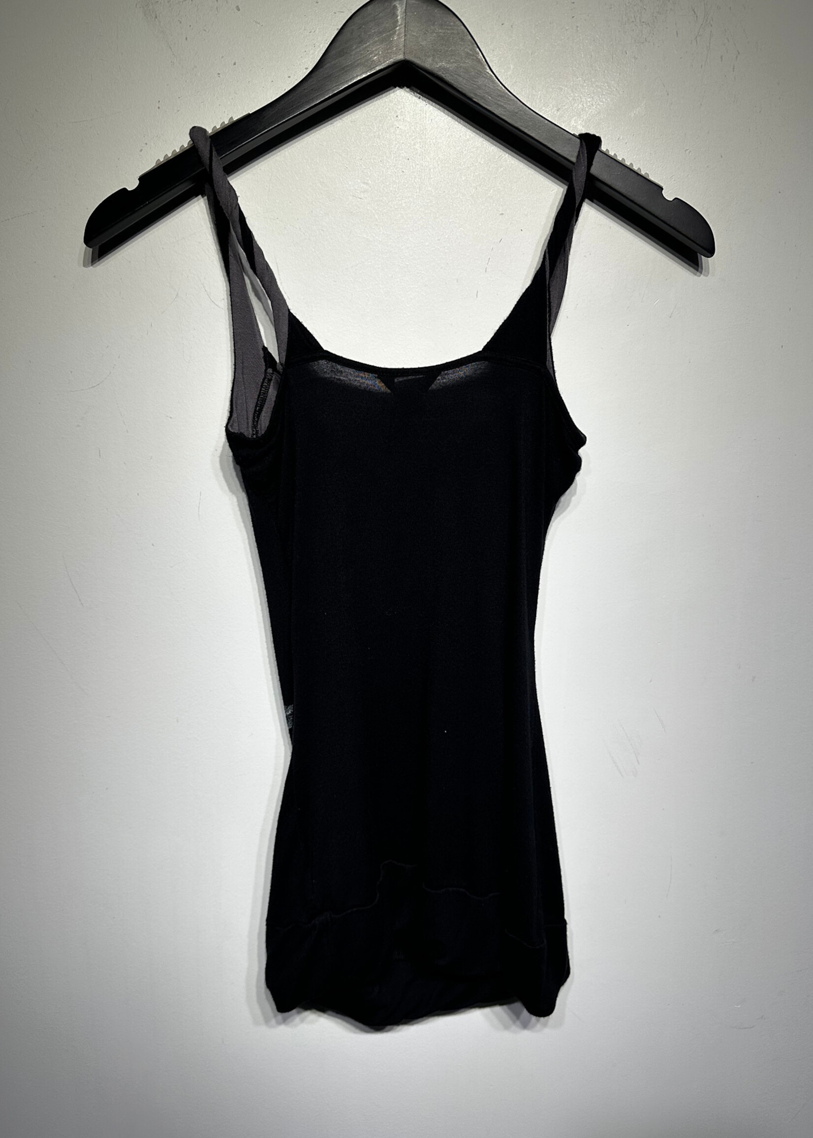 Guess Y2K Black Floral Layered Tank S