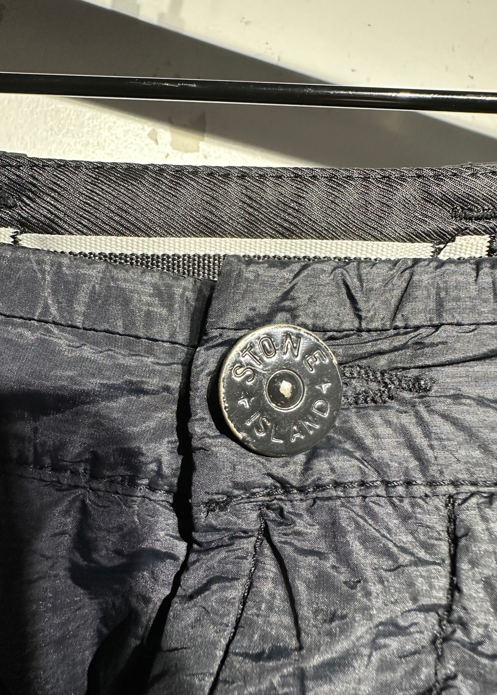 Stone Island Black Nylon Pants Masc 34