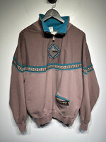 Spinash Vintage Mauve/Teal 1/4 Zip As Is L