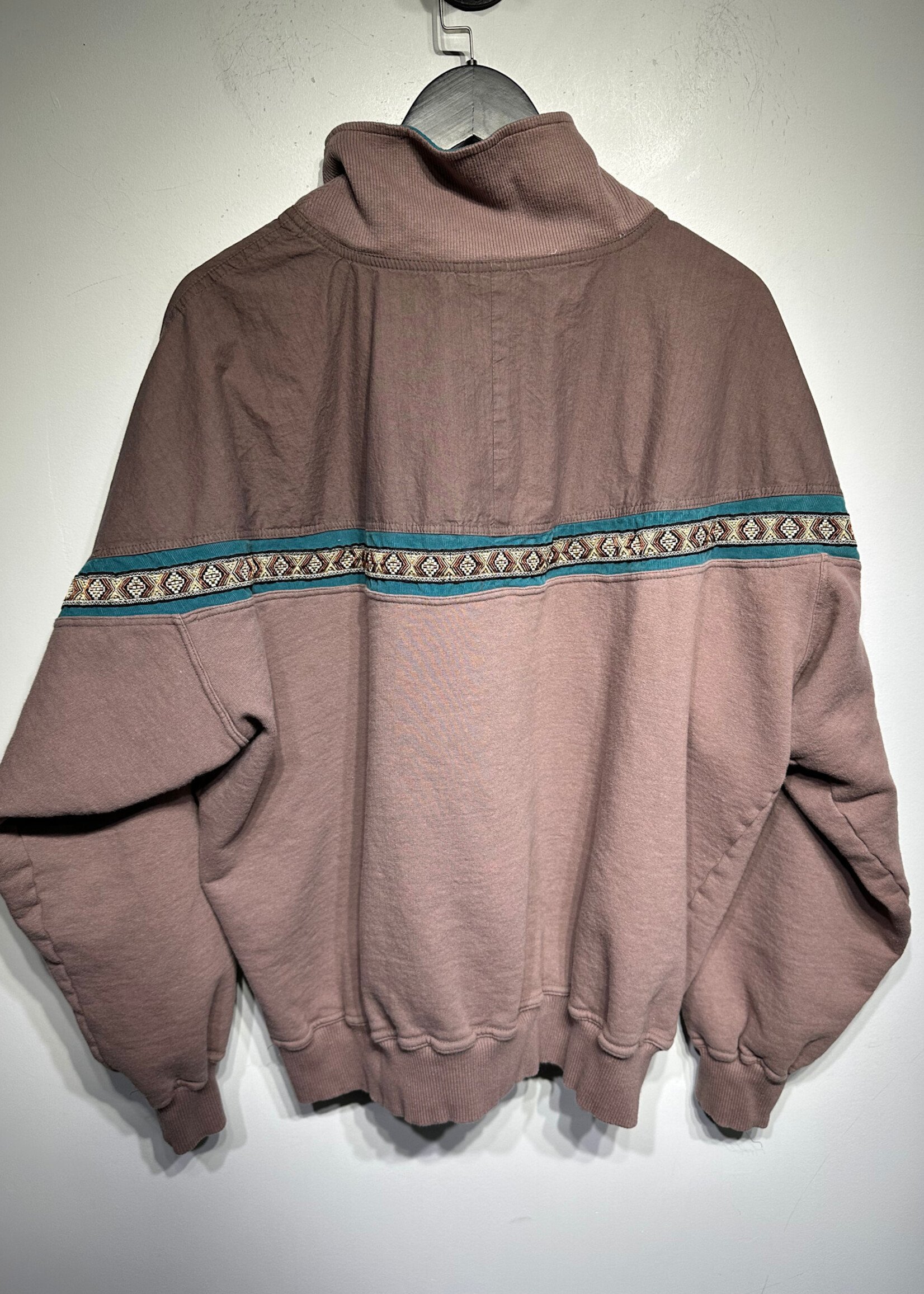 Spinash Vintage Mauve/Teal 1/4 Zip As Is L