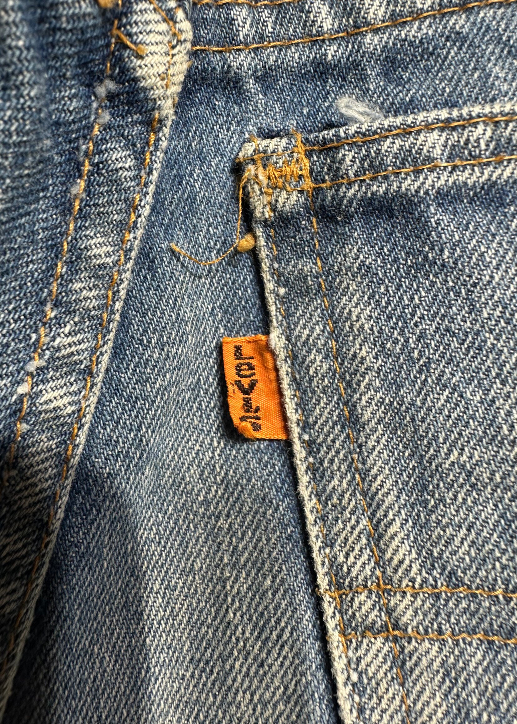 1975 Levi's Cropped Orange Tabs As Is 28"