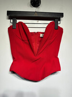 House of CB Red Strapless Corset Top S