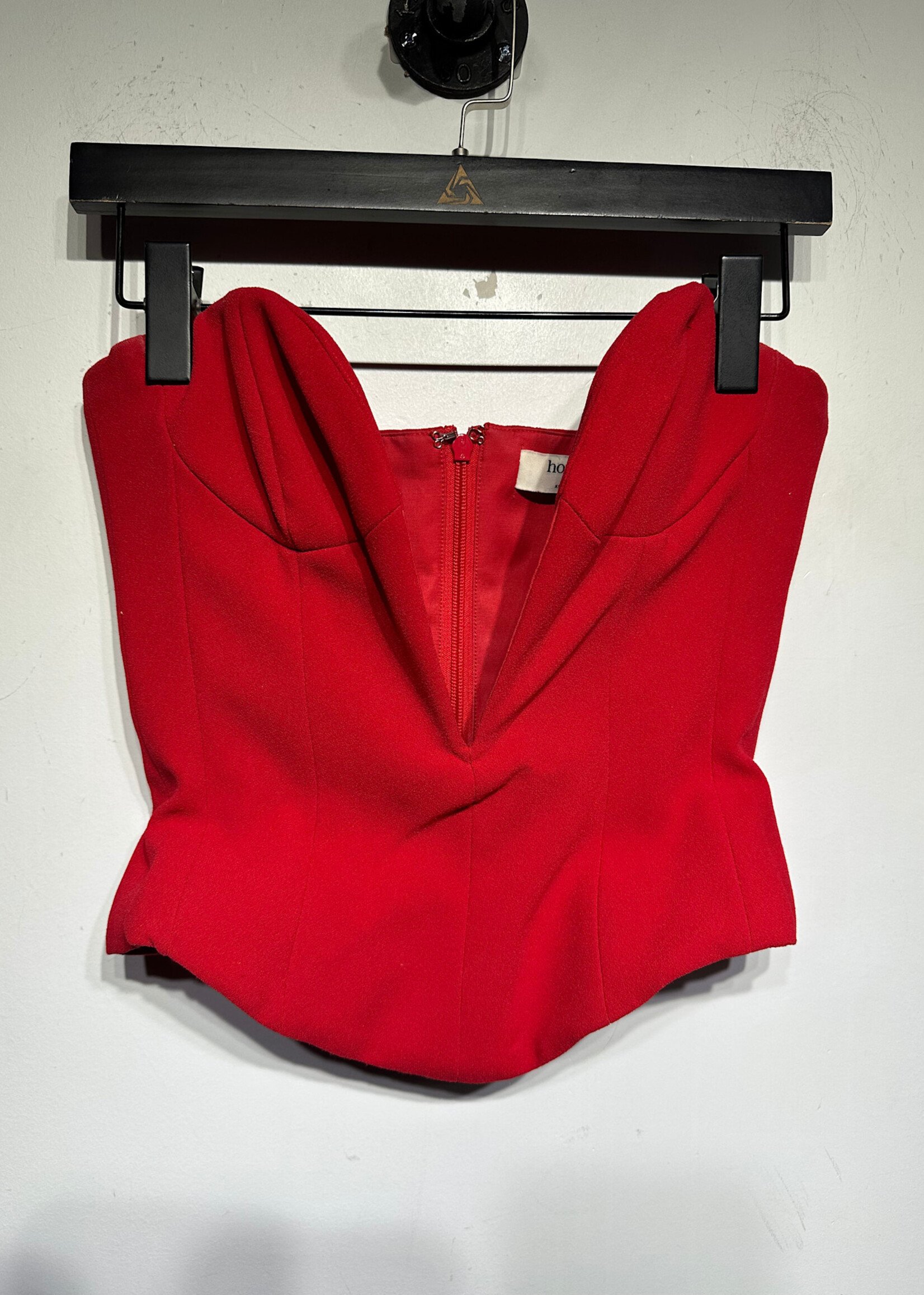 House of CB Red Strapless Corset Top S