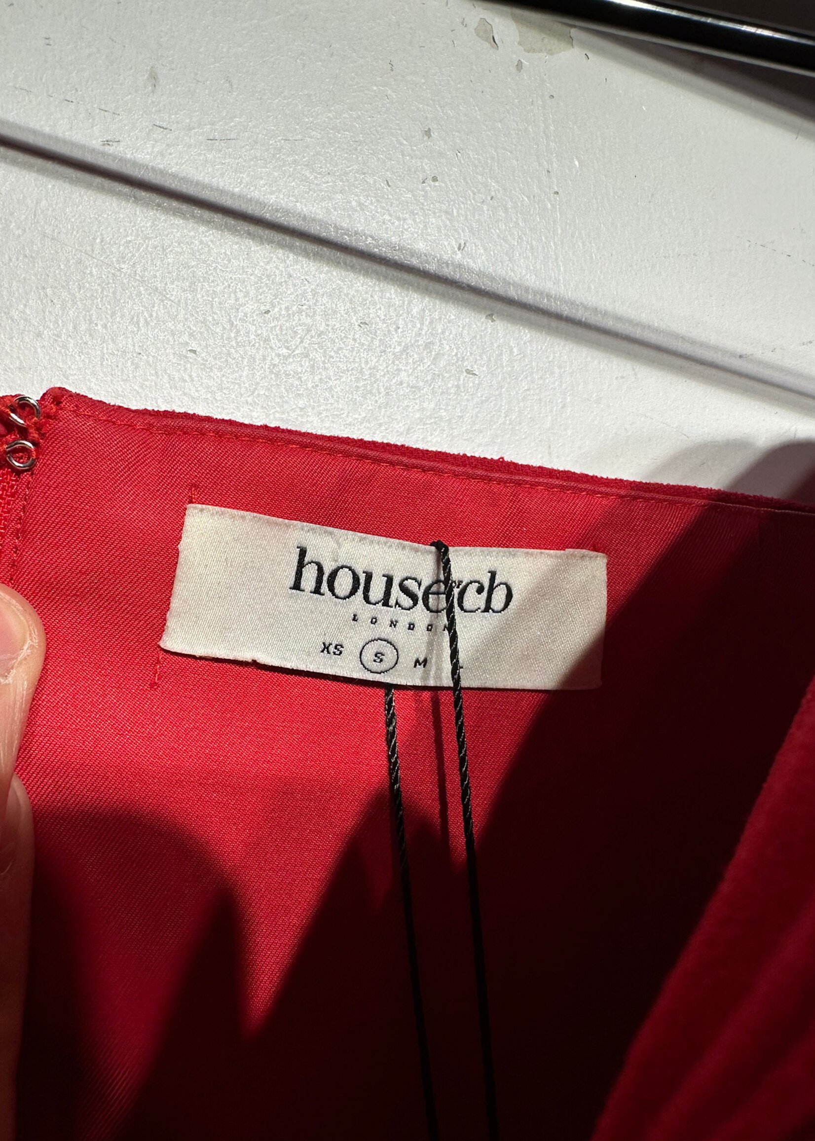 House of CB Red Strapless Corset Top S