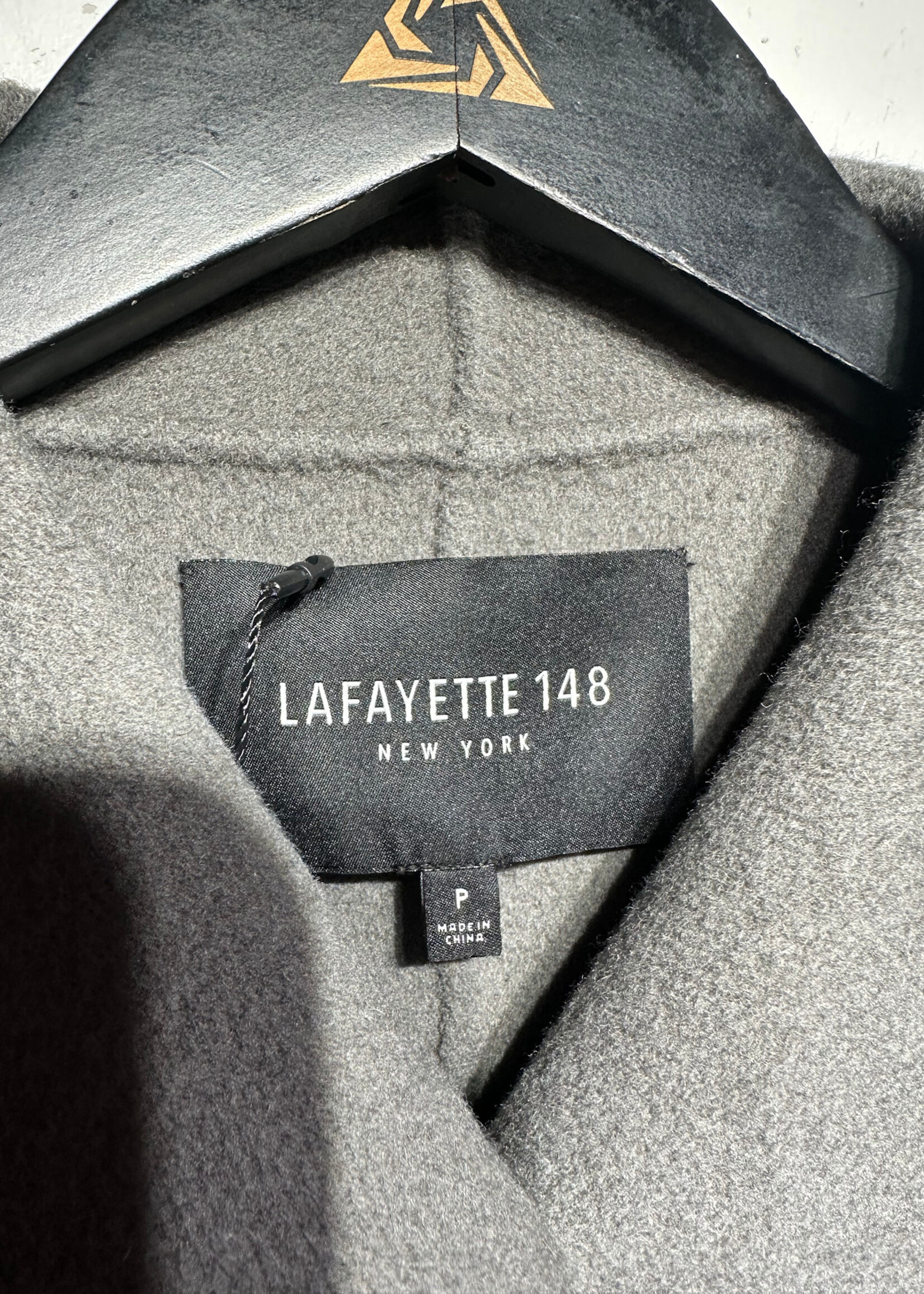 Lafayette 148 Wool/Fur Brown Coat S